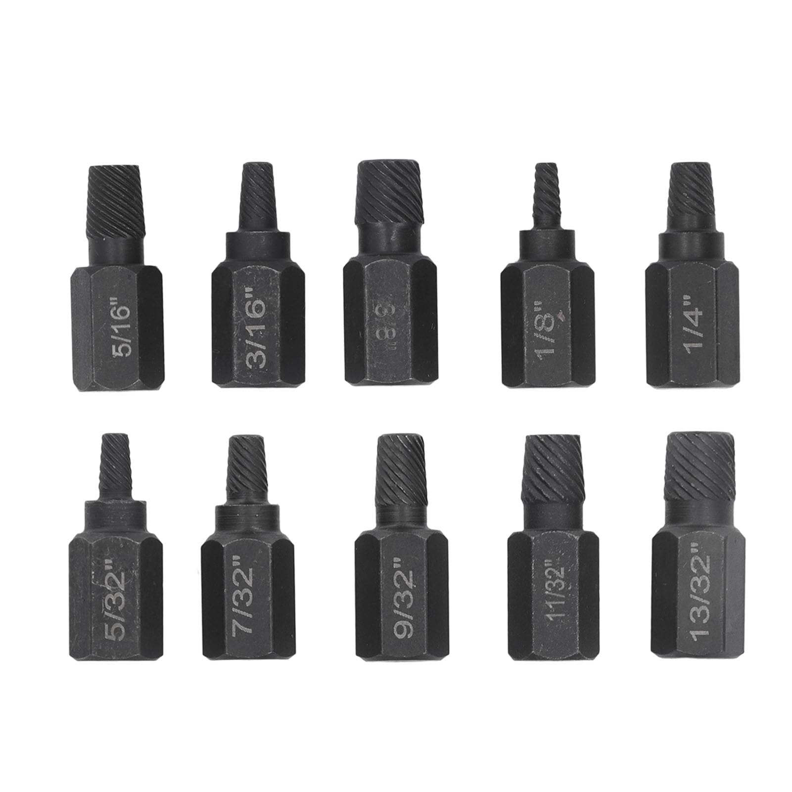 Extractor de Tornillos dañados de 10 Piezas, Juego de Brocas para Extractor de Tornillos, Kit de Herramientas para Quitar Tornillos, Pernos, Tuercas y espárragos dañados de Varios tamaños