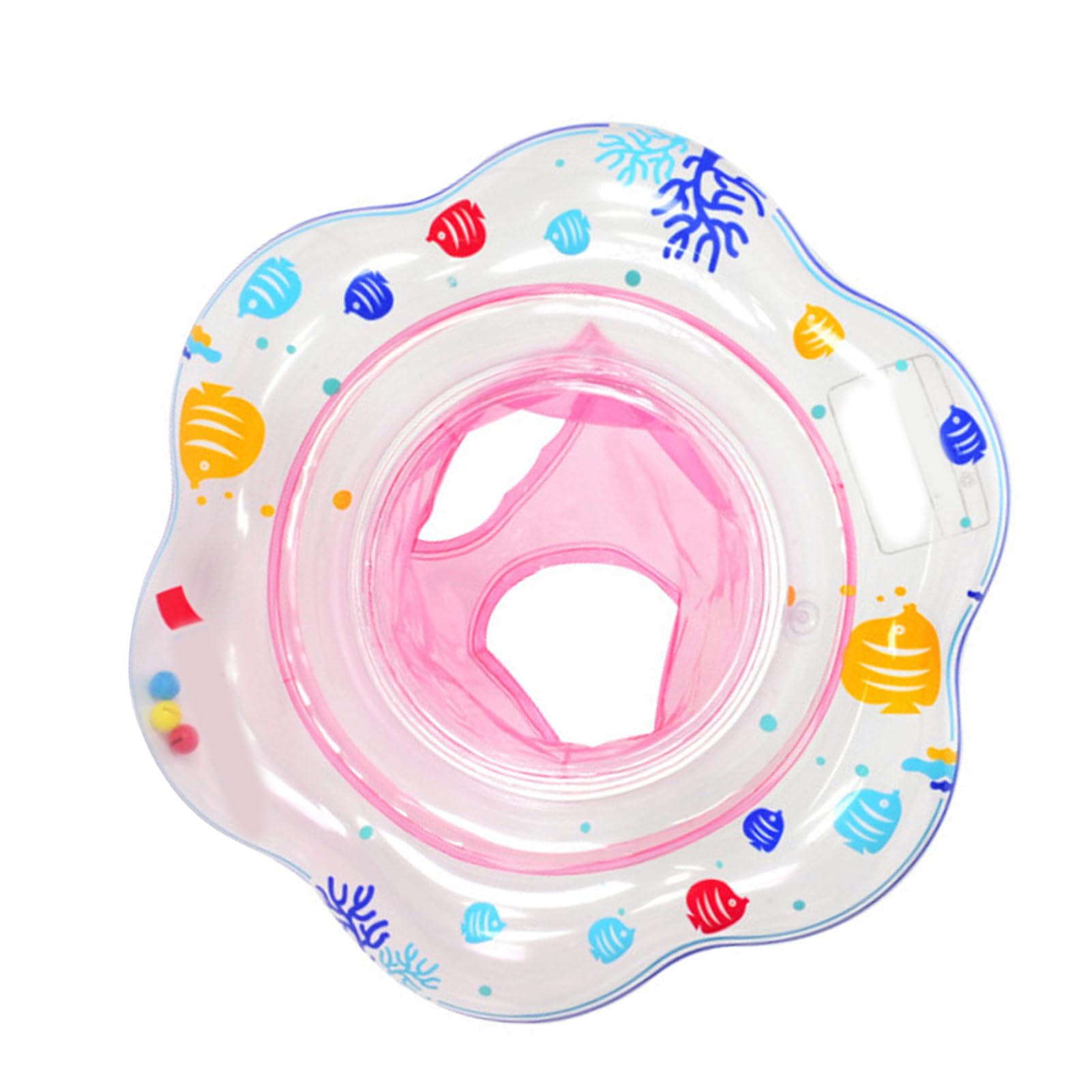 Syrisora Baby Swim Float Baby Swimming Ring Pool Float with Double Gasbag Safety Seat for Infants Toddlers Water Play Learning Development (Pink)