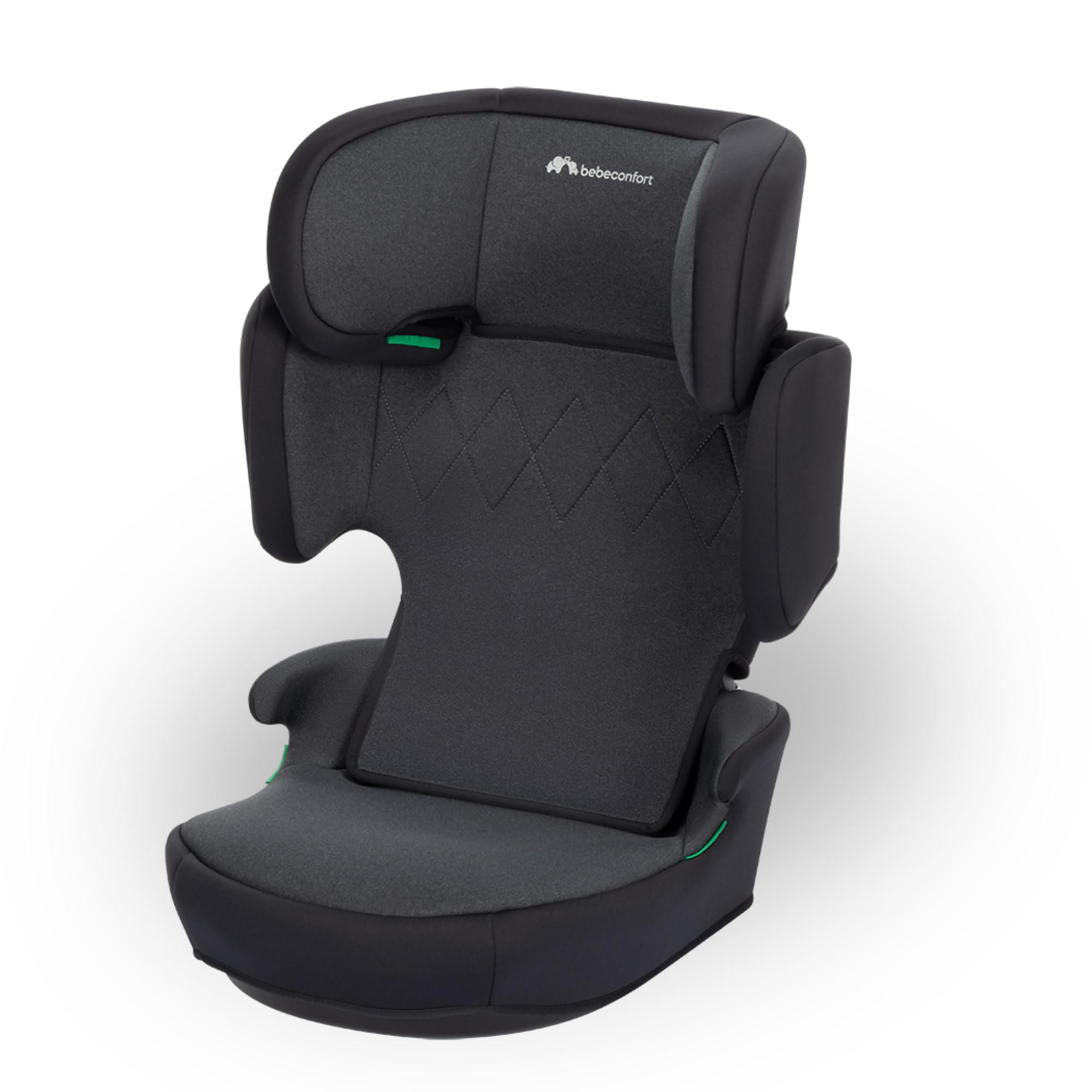Bebeconfort RoadSafe i-​Size, Siège Auto Rehausseur Voiture Enfant, 3,​5-​12 ans (100-​150 cm), Compacte & Léger, Installation avec la Ceinture de Sécurité, 14 Positions d'Appuie-​tête, Tinted Black