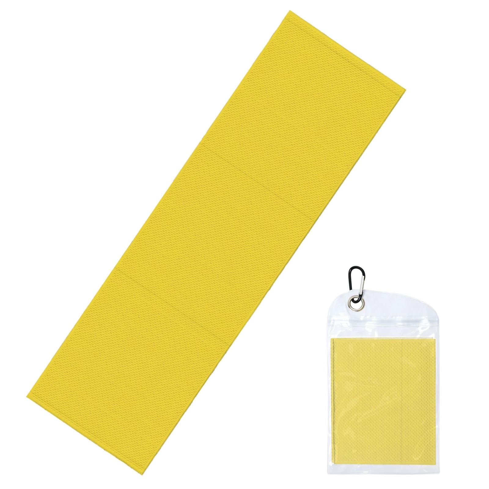 DUYIOKH Yellow Print Cooling Towel, Portable Towel for Gym Workout Golf Beach World Cup Sports Hot Weather