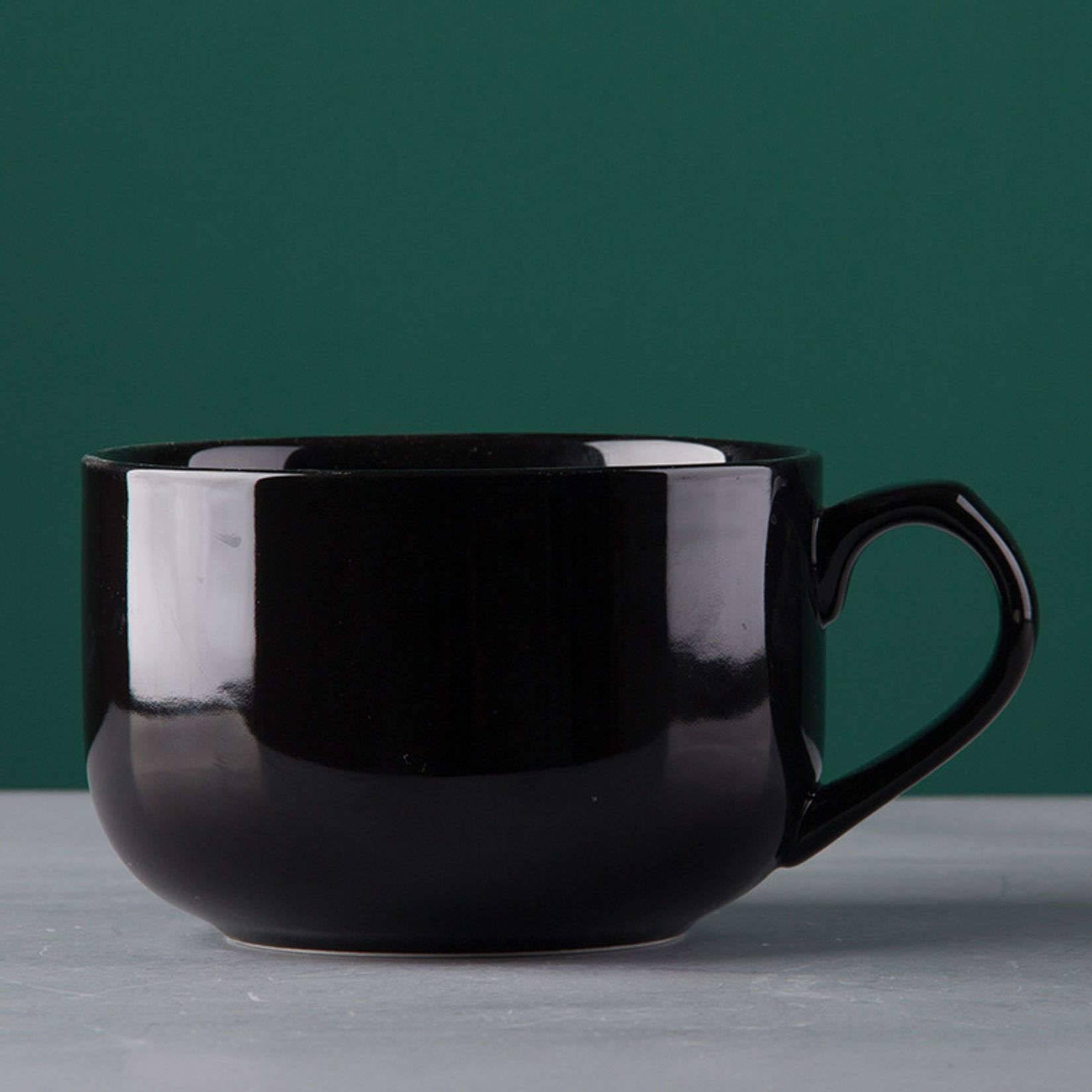 La taza de sopa, Taza grande for sopa, taza de café con asa, cuencos de cerámica for sopa de cereales, apta for lavavajillas y microondas, taza de desayuno for leche, té, bocadillos, helado(Blu)