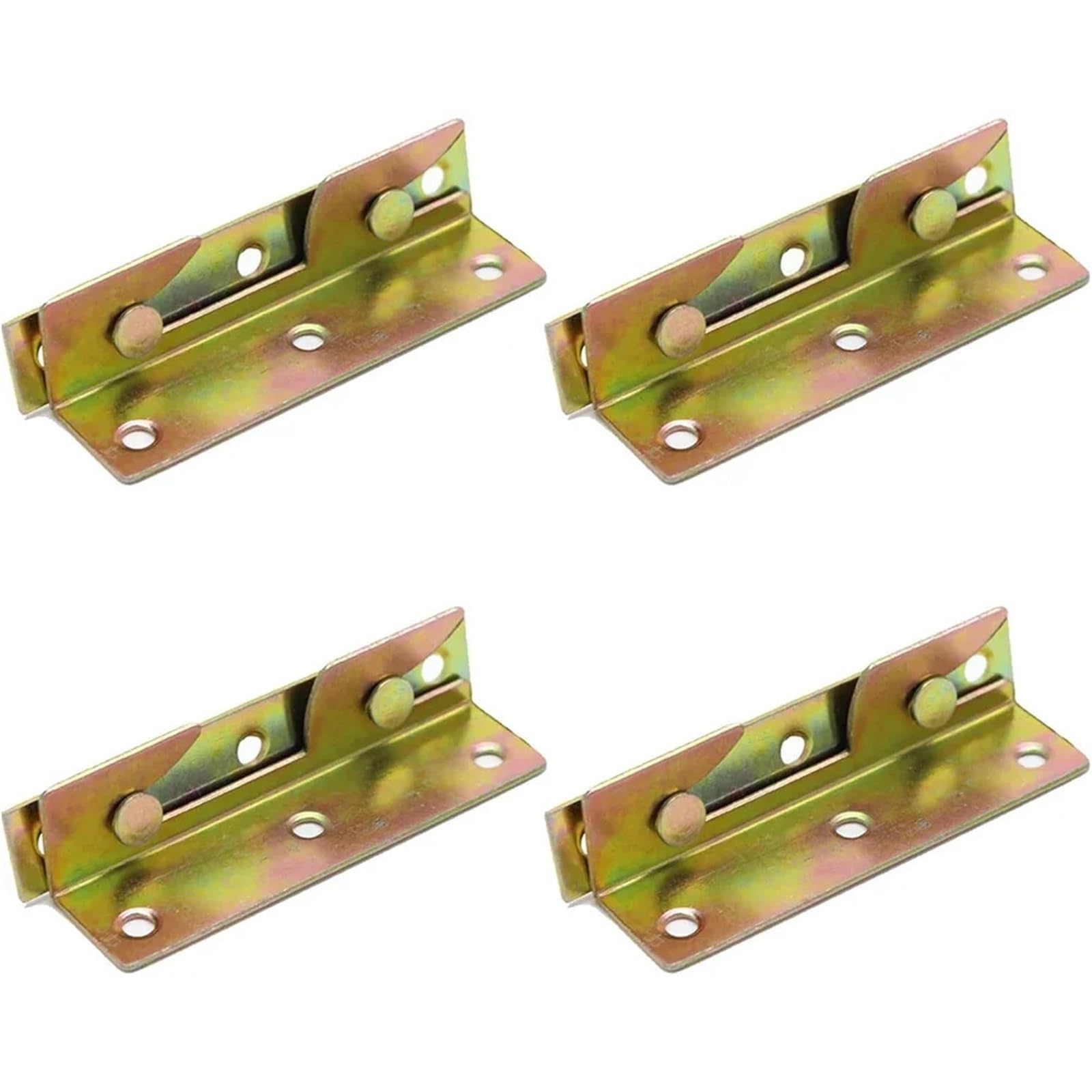 Huwoyg One Color 6Pcs Bed Rail Bracket Hinge Brass Connection Equipment Heavy Duty Fittings Wooden For Beds