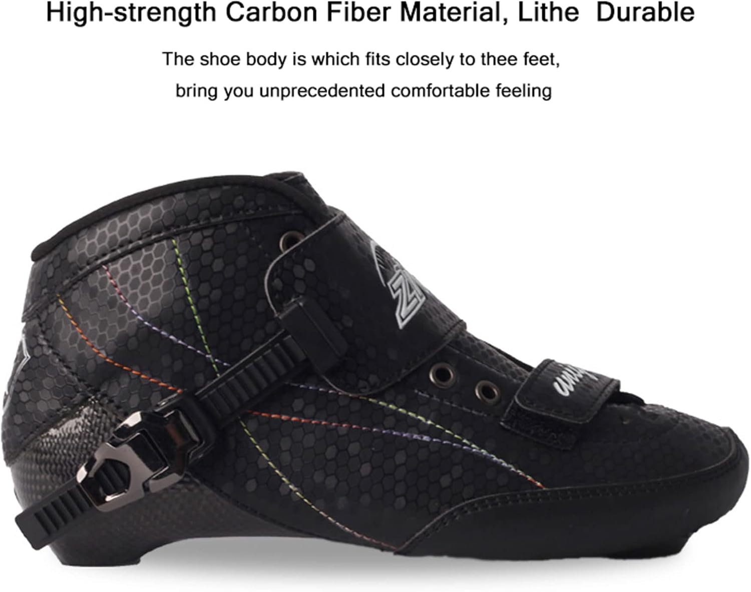 SKTYEE Carbon Fiber Inline Speed Skates Adult for Women and Mens, Professional Fitness Skating Roller Skates, High Performance Racing Skates, Unisex Black : Sports & Outdoors