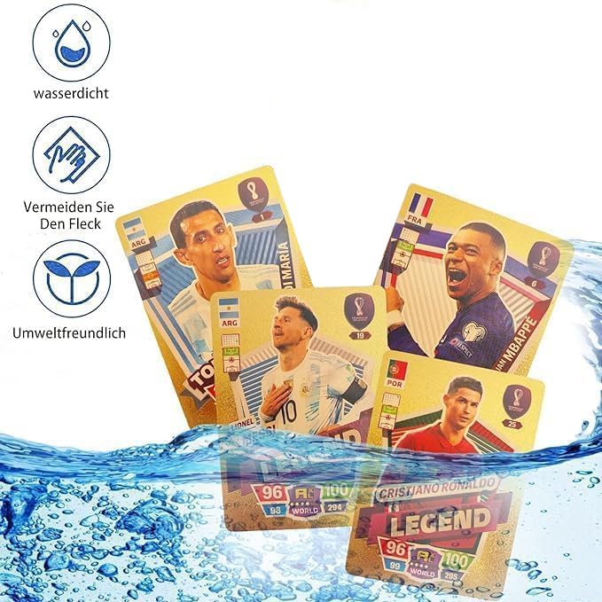 Click & Collect_World Cup 2022 Football Star Card Pack of 2|Champions League Collector Cards | Football Collectors | 55 Golden foil Football Cards 3