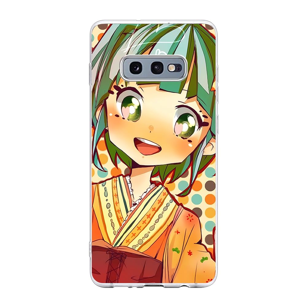 Clear Soft Thin Anti-Stain Lightweight TPU Transparent Wireless-Charging Cover Case for Samsung Galaxy S10e Kayano Kaede Anime Japan Role09