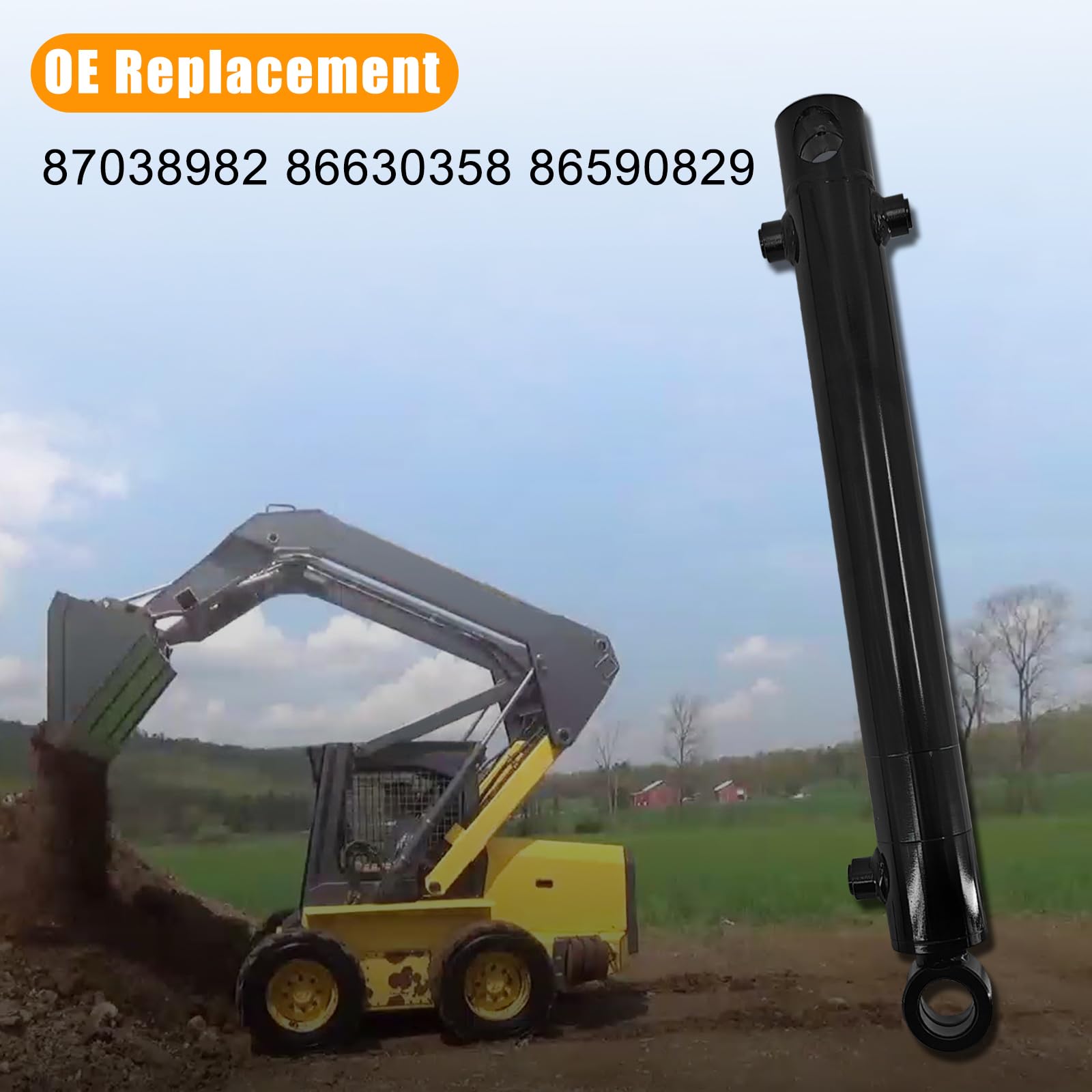 JaoRop 87038982 Bucket Tilt Hydraulic Cylinder Fits for Holland