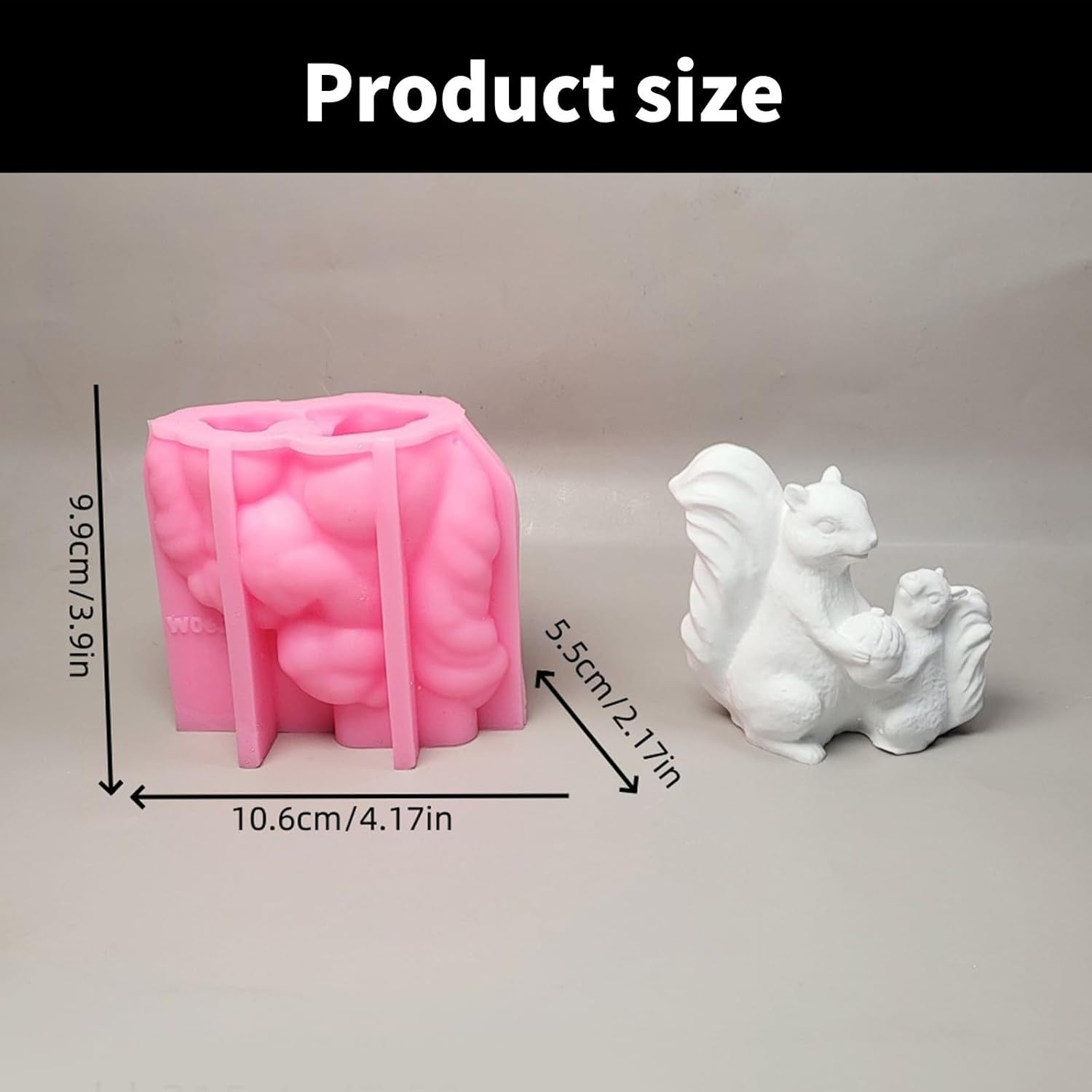 リス 像 シリコン型 石鹸 ホームデコレーション エポキシ樹脂 シリコン型 石膏装飾用 ペンホルダー型