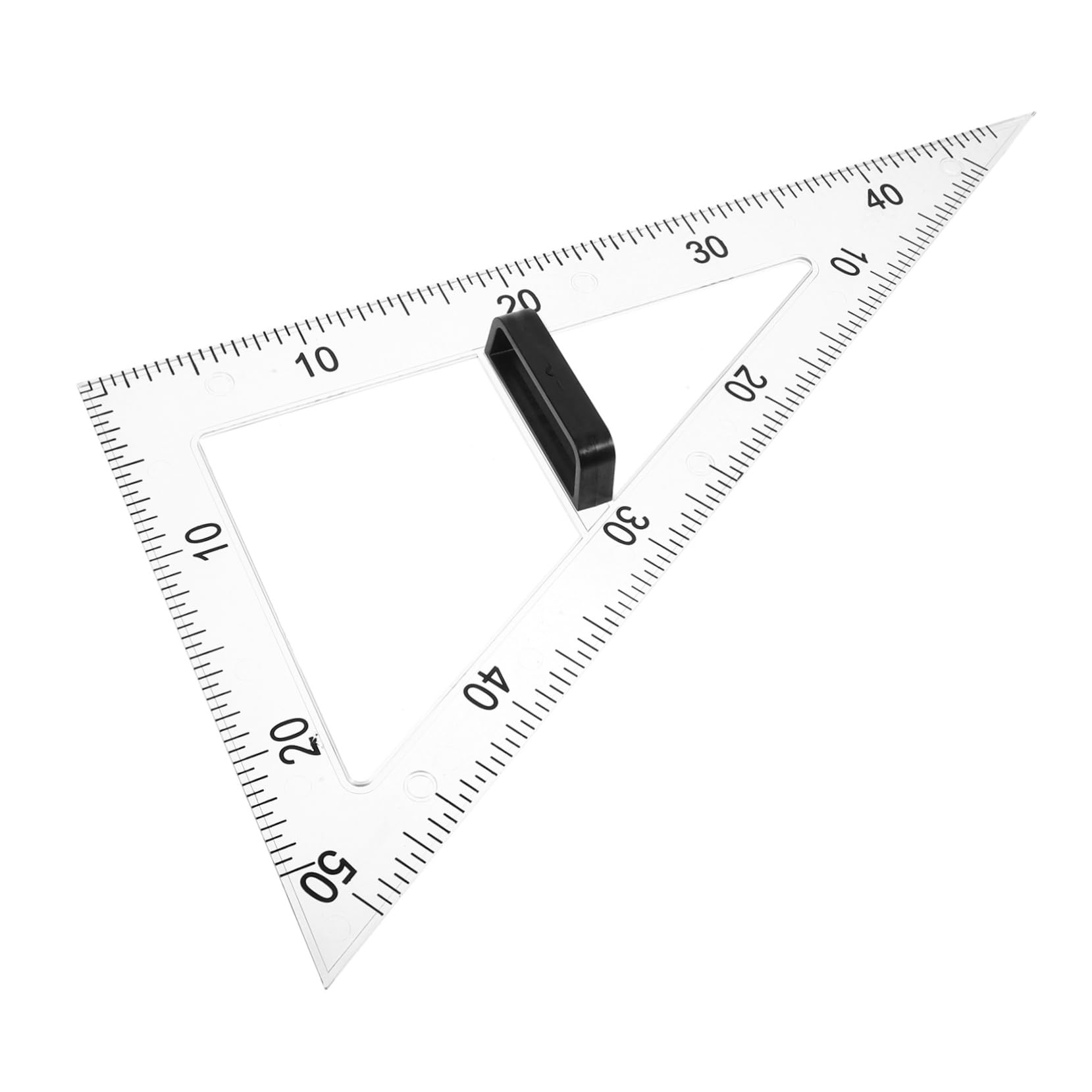 Righello Geometrico Magnetico Triangolare in Abs, per Insegnamento di Matematica e Fisica, Osservazione Chiara del Disegno, Adatto a Superfici Magnetiche