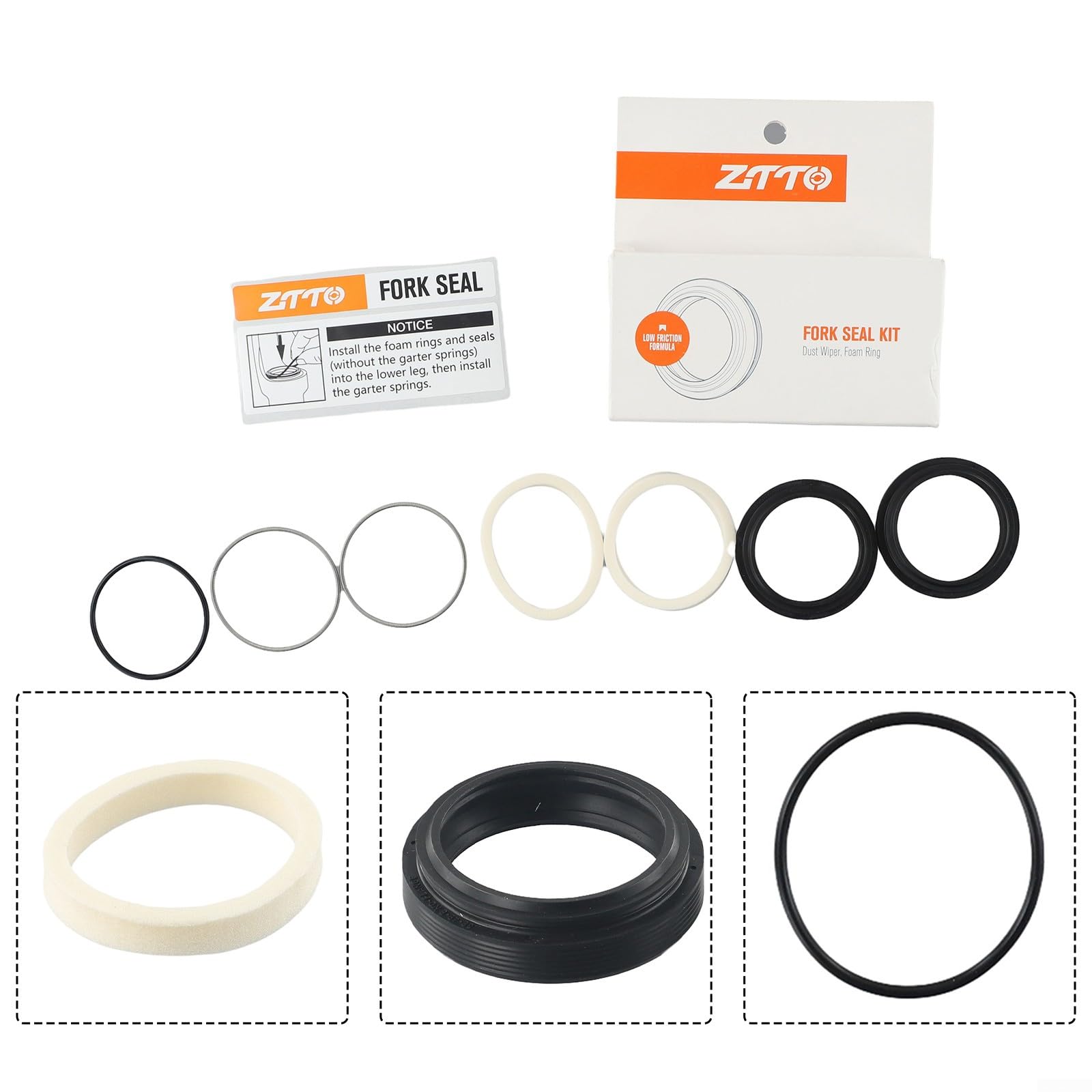 Guarnizioni Antipolvere Per Forcella Bici 30-40 Mm: Kit Ricambio Per SUNTOUR, Rockshox, Fox (30x42 Mm) - 3