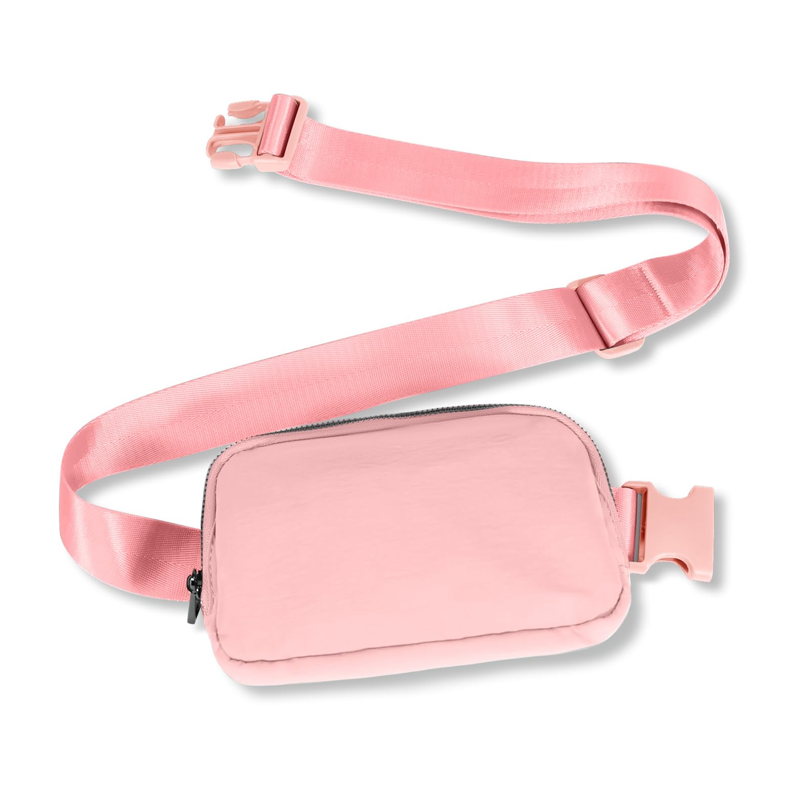 INTINI Fanny Pack for Women Men Belt Bag Crossbody Waist Pack Travel Running Hiking Workout (S - Pink 1)