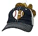 Cocomo Soul Womens Ball Mom Hat | Half Baseball Half Football Hat | Ball Mom Messy Bun Top Ponytail Hat | Baseball Mom Hat | Football Mom Hat 603 Dark Grey