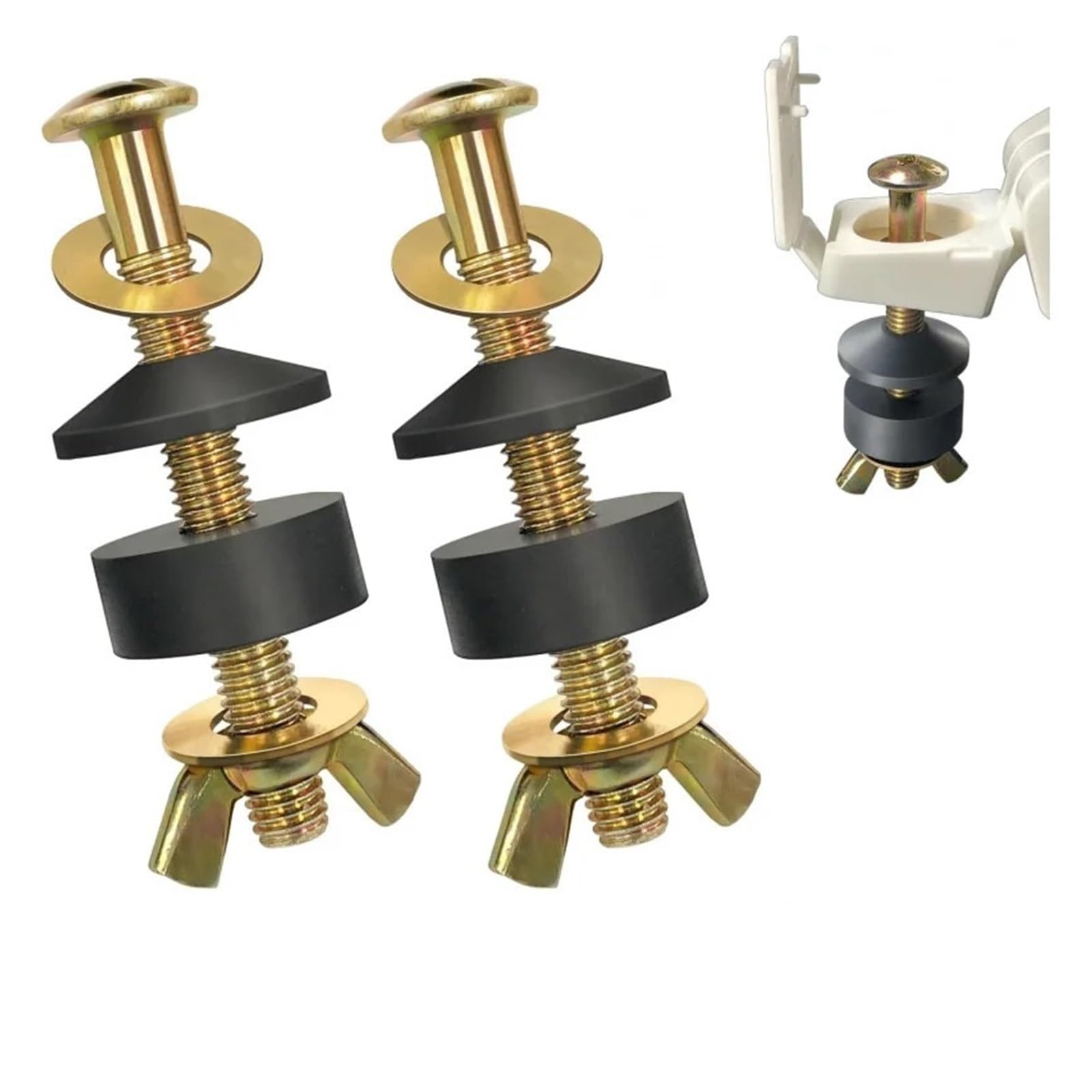 Toilet Seat Screws, 2pc Kit, Bolts, Metal Fastener with Lifter Tab