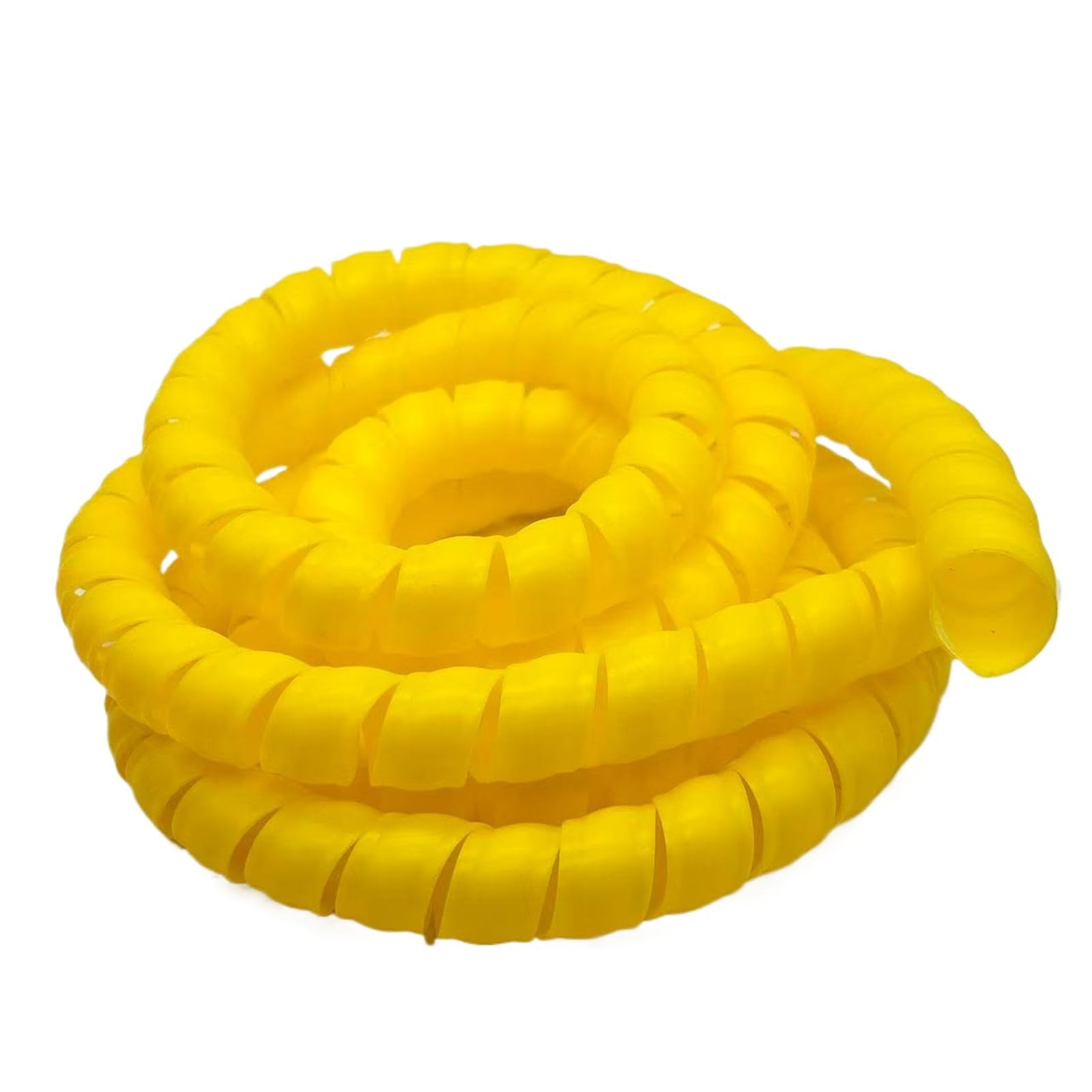 Manchon de câble en spirale, Ligne d'enroulement en spirale Flexible de 3 mètres, Protection tuyau à manchon 8mm 16mm, Anti-encombrement(Yellow,ID 12mm)