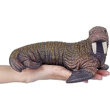 Large Soft Filled Rubber Walrus Figurine, Realistic Simulated Marine Ocean Animal Figure, Educational Learning Play Toy Gift for Kids & Toddlers