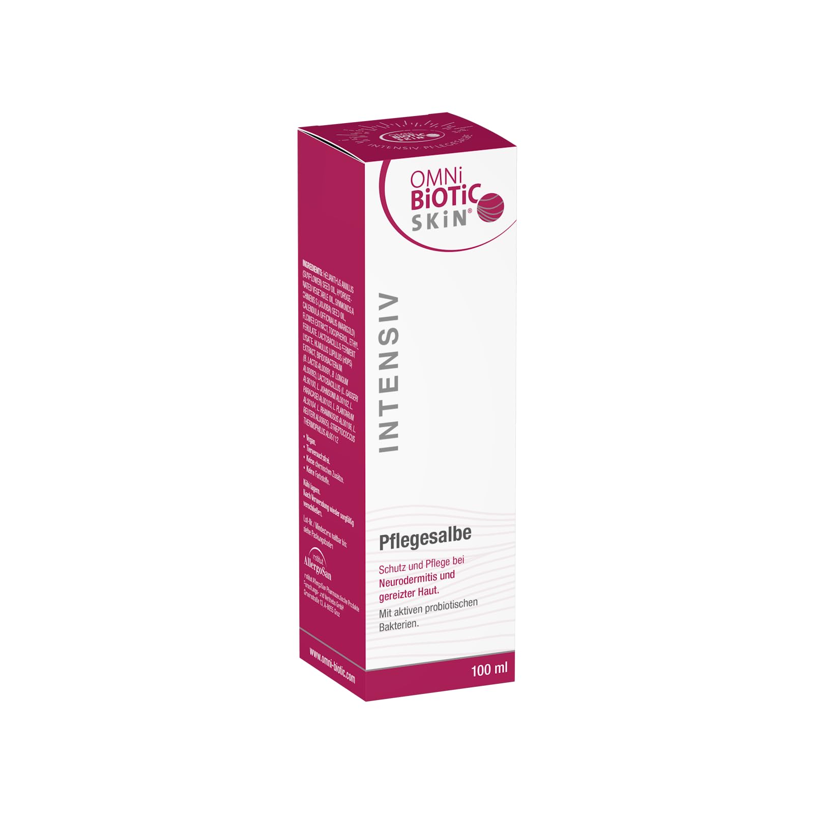 OMNi BiOTiC SKiN Intensiv-Pflegesalbe | Zur Anwendung in Akutphasen sowie als Basispflege bei Neurodermitis | Dermatologisch getestet | Ohne Duft- und Konservierungsstoffe | 100 ml