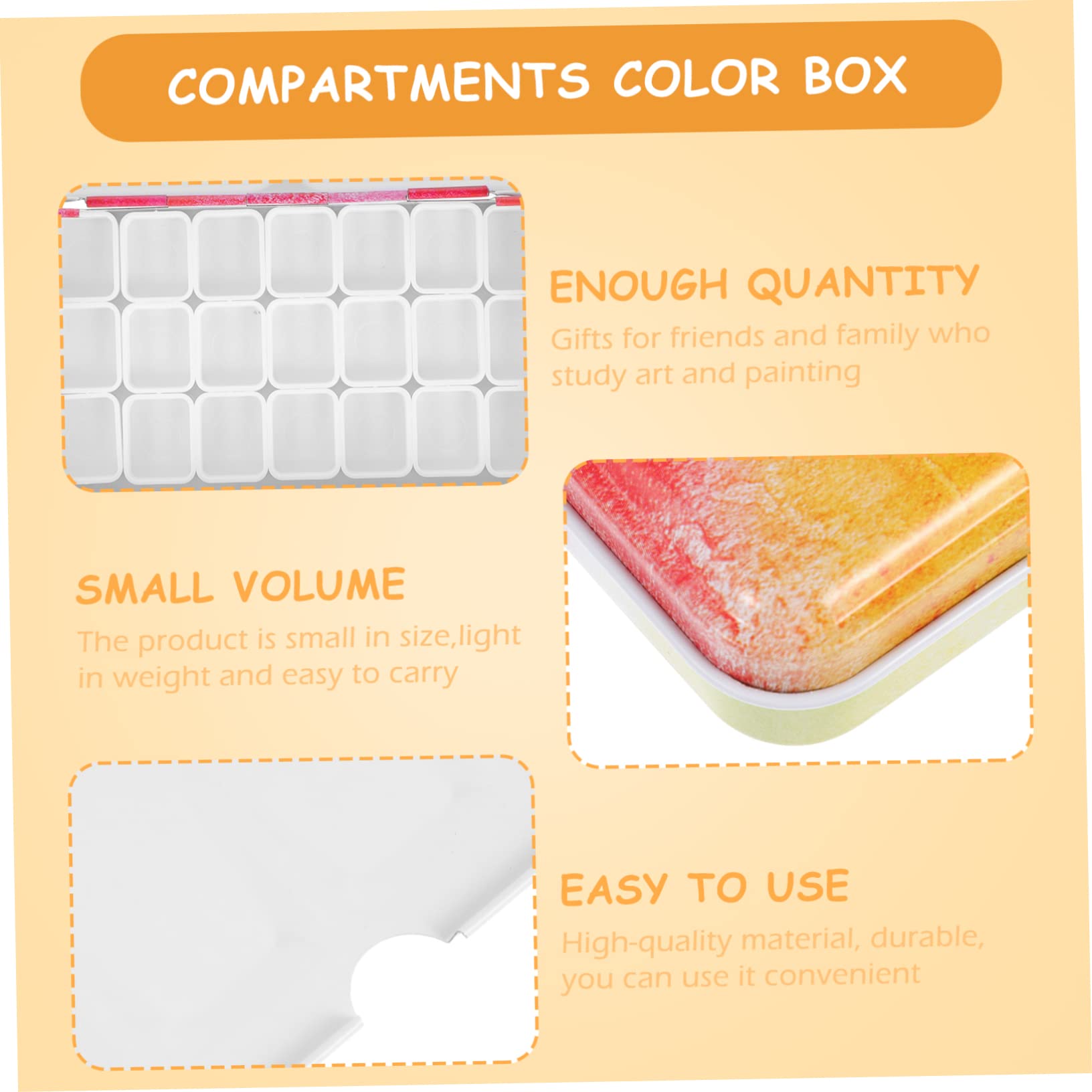 2ensembles Palette De Peinture Vierge avec Compartiments Ensemble De Boîte De Rangement pour Peinture Aquarelle Et Huile pour Artistes Déplacement Et Créatifs