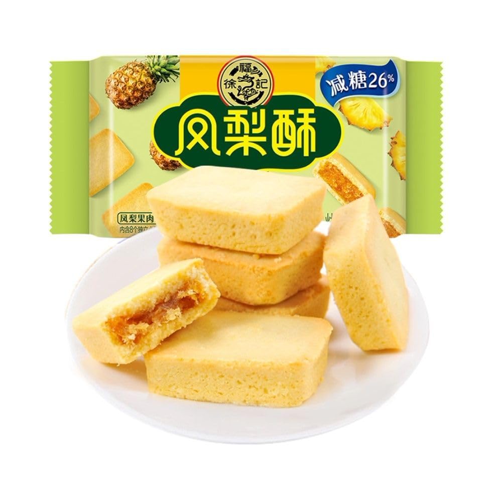 Amazon | 徐福记凤梨酥184g/袋 台湾鳳梨酥 菠萝酥 榴莲酥 凤梨糕 菠萝