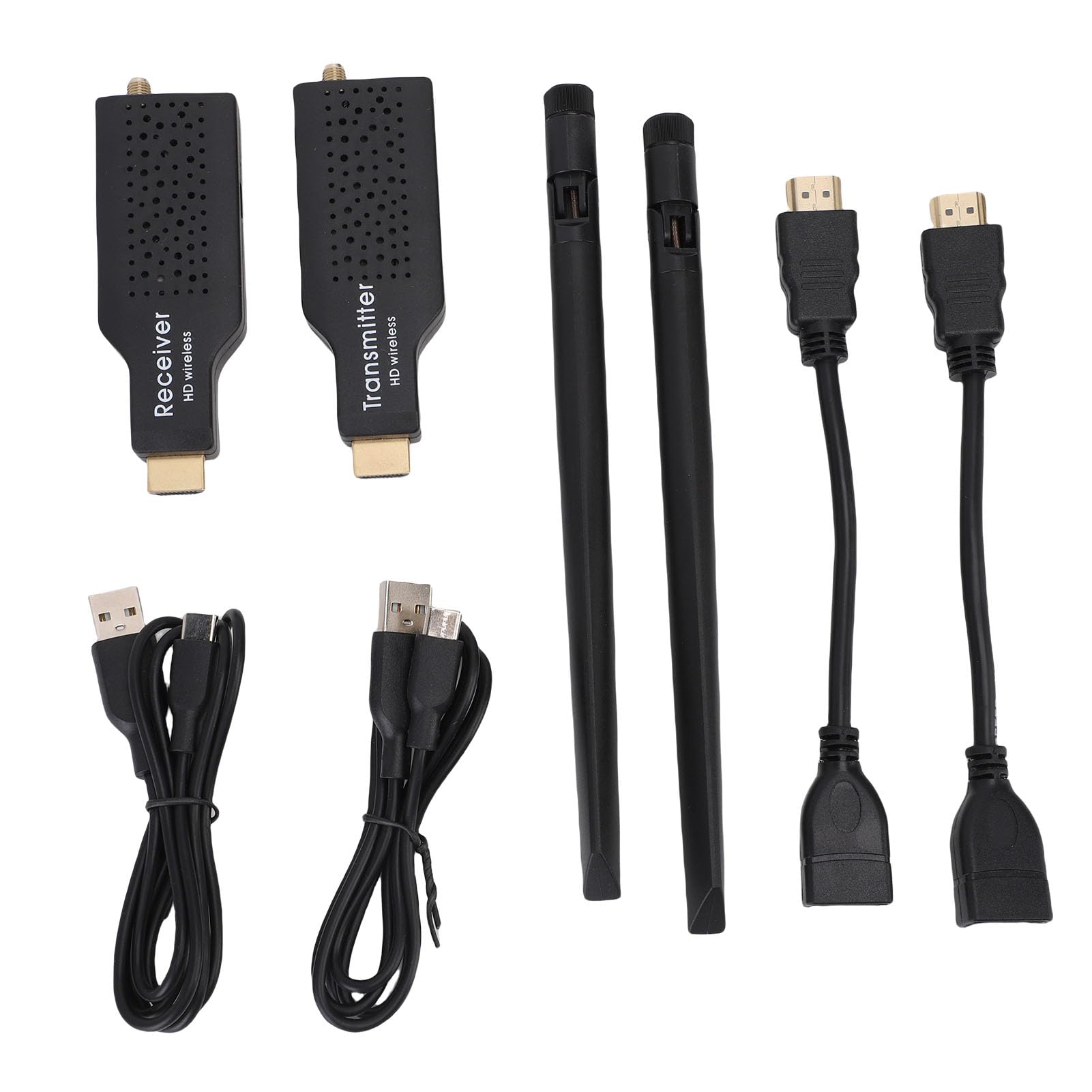 Gugxiom Émetteur et Récepteur HDMI sans Fil, 1080p 60Hz 5.8g Streaming Video Extender avec Plage de Transmission de 50 M pour Les Téléviseurs TV pour Ordinateur Portable PC
