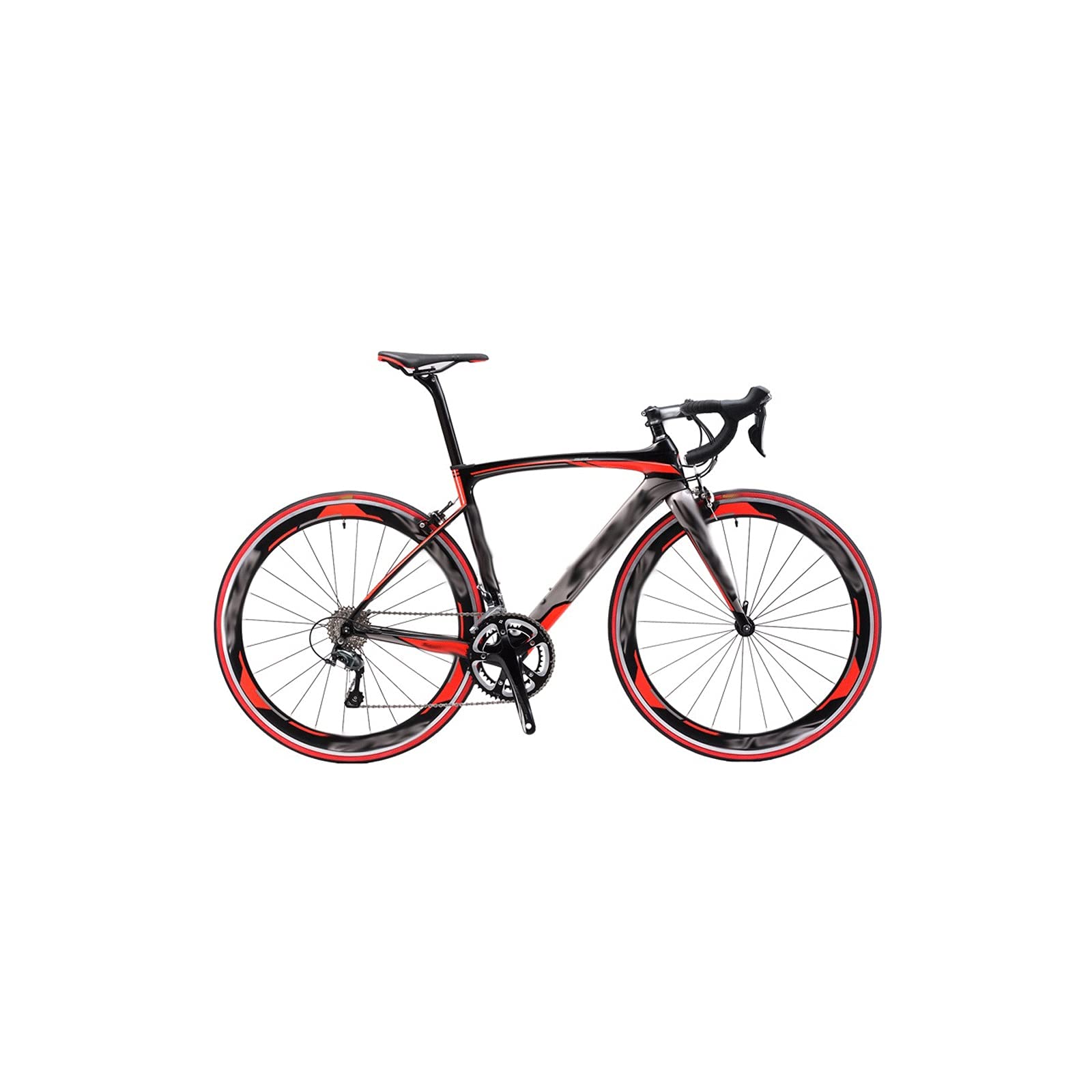 WRFTTCRR Beach mat Road Bike Carbon 700c Bicycle Carbon Road Bike With 18 Speeds Racing Road Bike Carbon Fiber Bike(Dark blue,18speed)