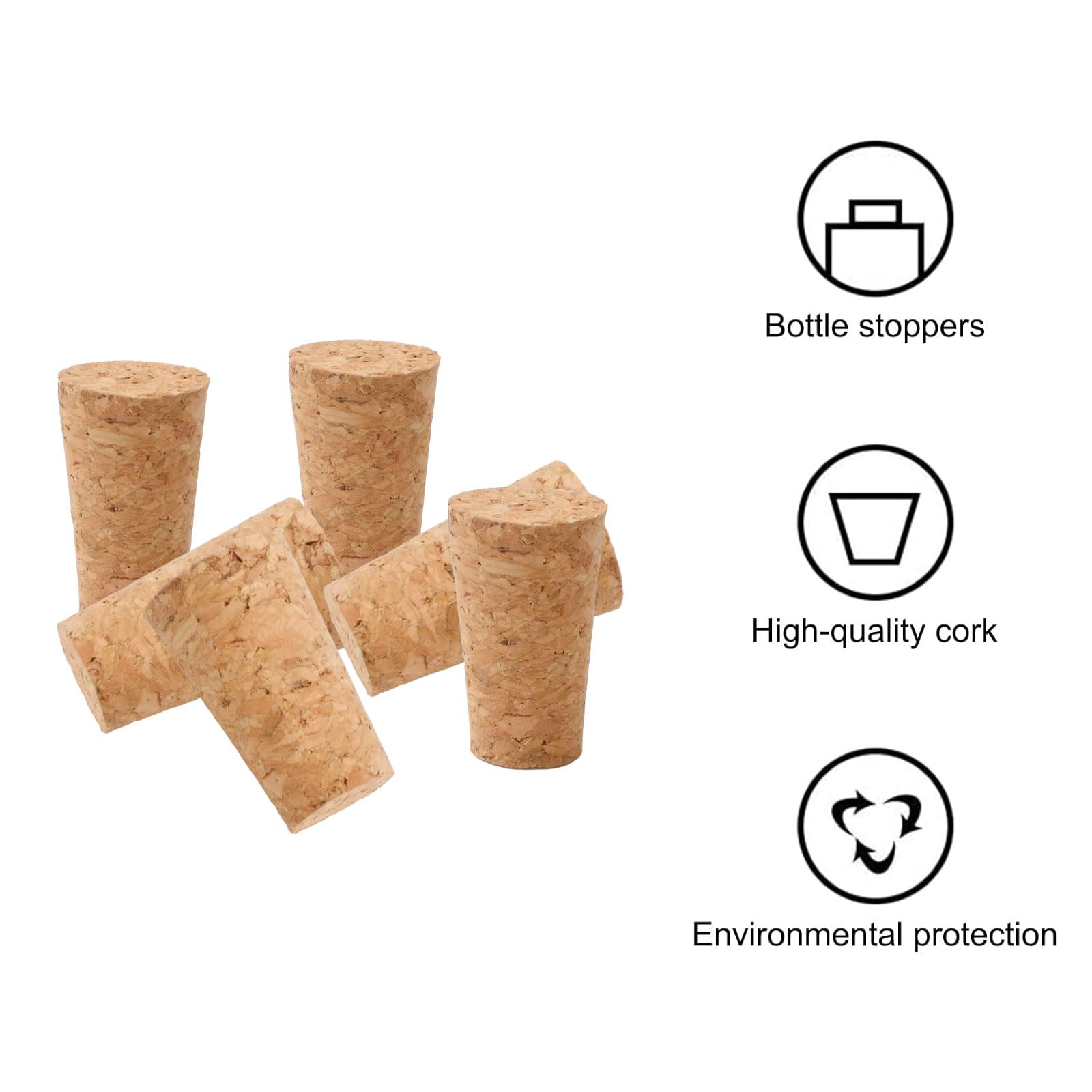 10 Tappi In Sughero Affusolati Naturali - Per Bottiglie Di Vino, Fai Da Te, Decorazioni, Dimensioni 42x35x20 Mm - Foto 10