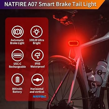 Amazon | TIORU A07スマートバイクテールライトブレーキ