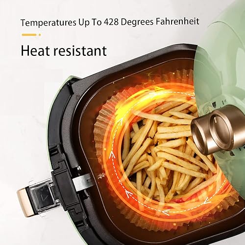 Miniatura 3 de Forros de papel para freidora de aire, 100 piezas de papel pergamino para microondas, forro desechable antiadherente para freír, hornear, cocinar,