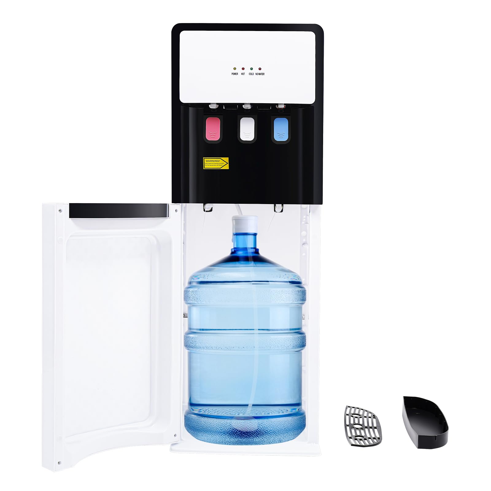 500W Bodenstehender Wasserspender mit 3 Wasserauslässe 85-95 °C | Wasserspender Bottom Loading, Kalt Heiß Doppelfunktion Elektrisch Heißwasserspender für Haus, Büro, Schlafzimmer, Wohnzimmer