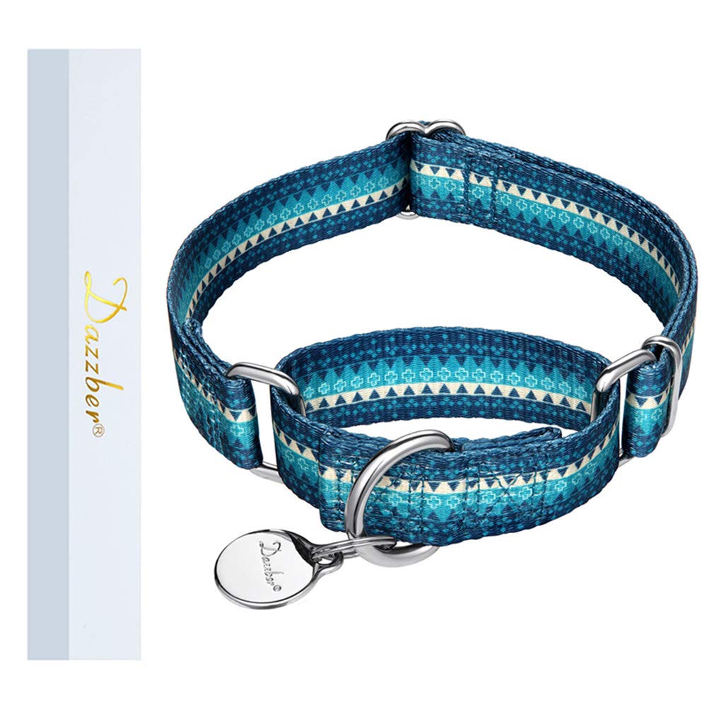 Dazzber Martingale Dog Collar for Fashion Print Pattern and No Pull Pet