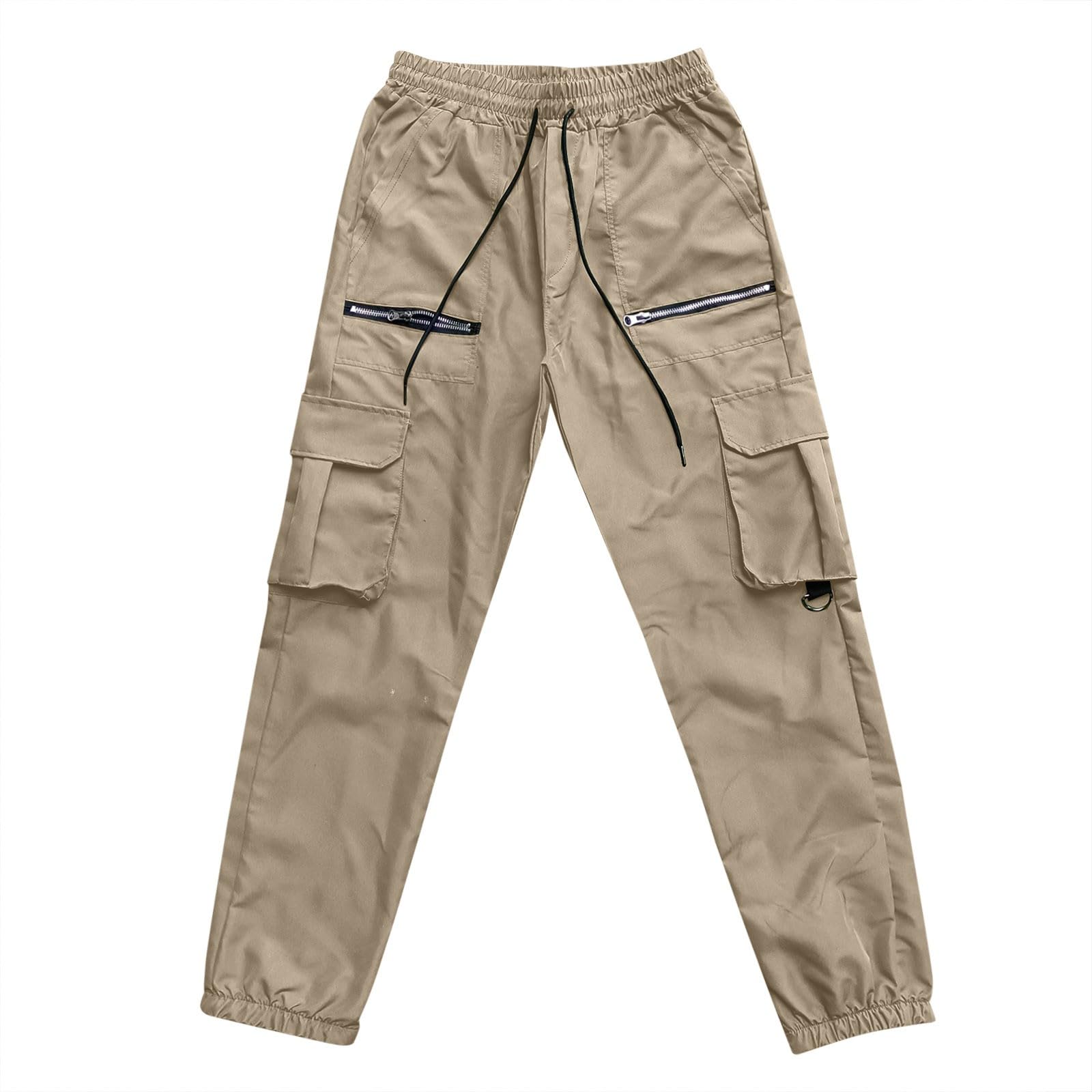 Pantalones cargo de deporte para hombre, elásticos, de algodón, elásticos, para el tiempo libre, corte regular, pantalones de traje, pantalones de traje, ropa deportiva con muchos bolsillos,