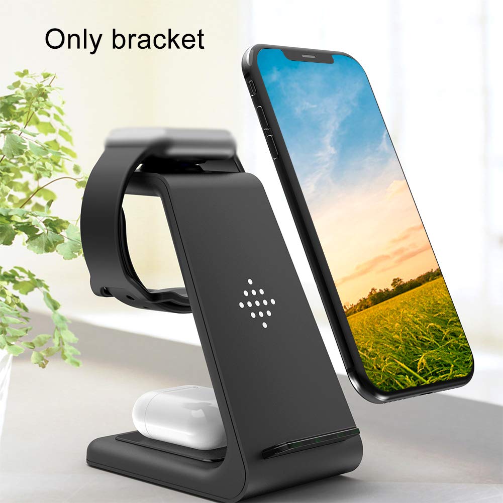 Caricatore senza fili, 3 in 1, stazione di ricarica wireless per Samsung S7/S7 Edge/S8/S9/S10/S10Plus, Galaxy Orologi e Buds, controllo della temperatura di ricarica veloce