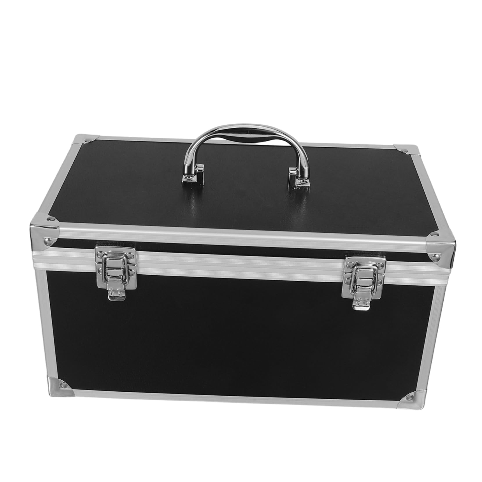 NUOBESTY Valigetta per Attrezzi Vuota in Lega di Alluminio, Scatola Portautensili Scomparti, Maniglia Antiscivolo, Custodia Rigida per Officina e Viaggio