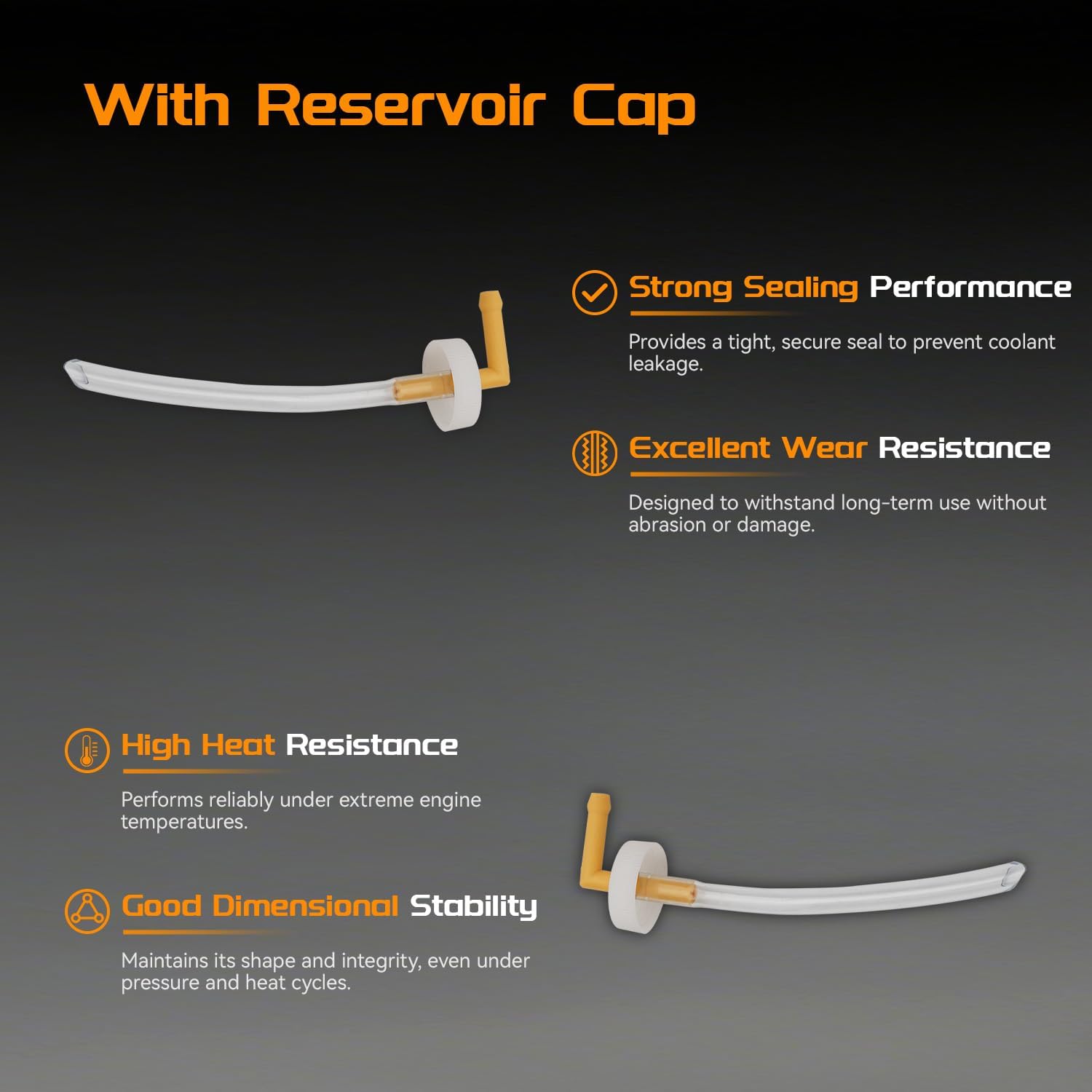 BRTEC Engine Coolant Reservoir Tank w/Cap Compatible with Honda Accord 2003-2007; Acura TL 2004-2008