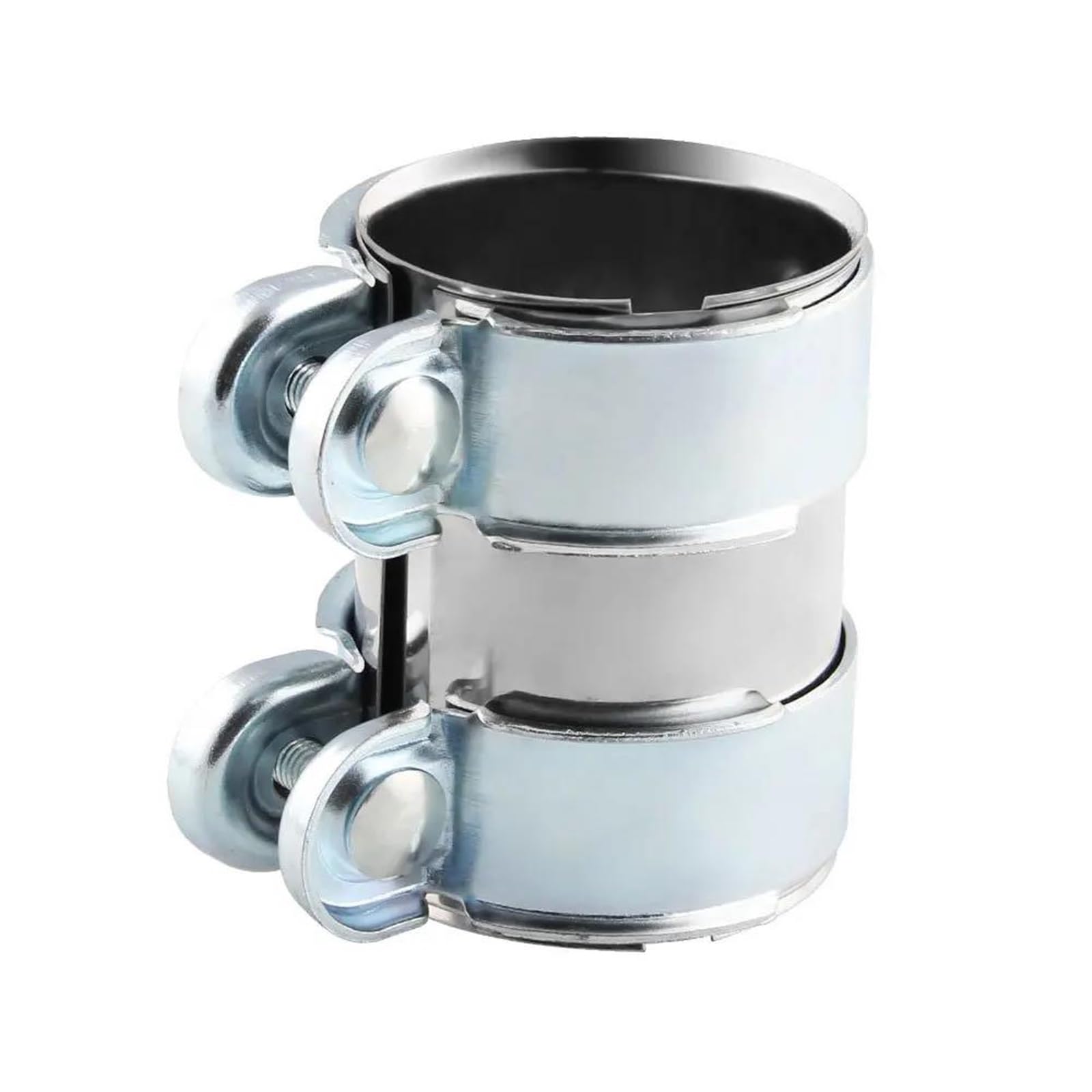 Terminales Escape Abrazadera De Escape 45mm 50mm 55mm 60mm 65mm 70mm 76mm Conector Tubo Manguito Unión Punta Ajustable Doble Redonda(76mm (3 in))