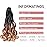 French Curly Braiding Hair Extensions,C14 Loose Wavy Braiding Hair Pre Stretched 8pack 24inch 75g/pack Synthetic French Curl Crochet Hair Extensions(C14,8Pack)