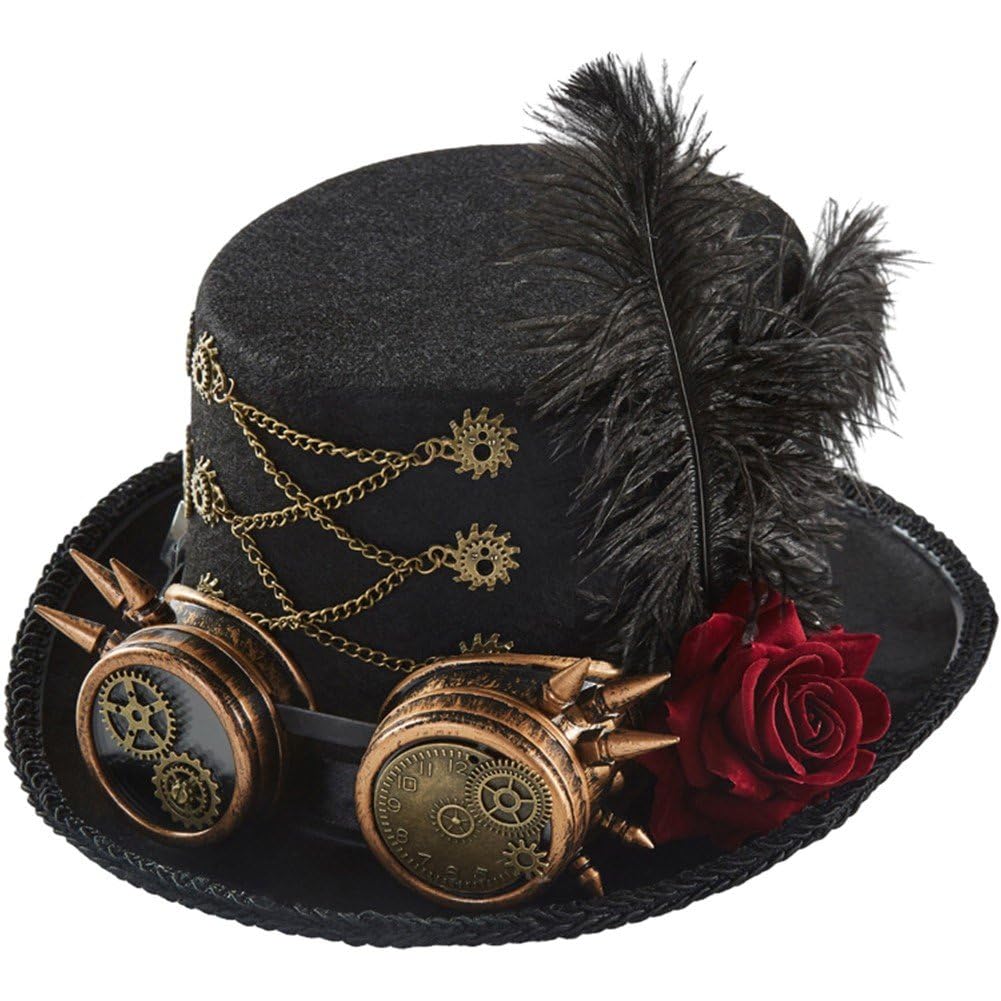 Unisex Steampunk kapelusze steampunk czapka z goglami na kostium na Halloween fantazyjna sukienka steampunk akcesoria