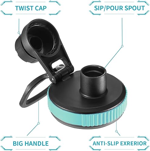 Miniatura 3 de Tapa de boquilla para botellas de agua deportivas de boca ancha Hydro Flask, accesorios de tapa de repuesto para tapa Hydro Flask Chug con mango