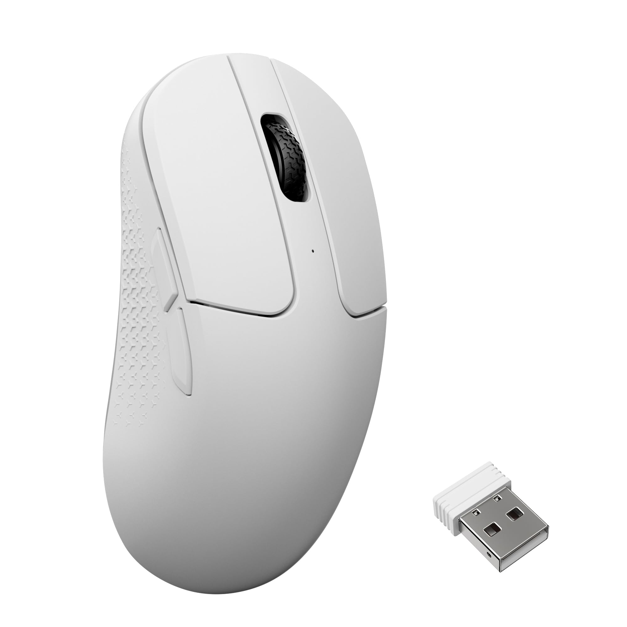 Keychron M3 Mini 8K Mouse Gaming, 30000 DPI / 750 IPS, PixArt 3950, Bianco | 8000 Hz Polling Rate, 2,4 GHz / BT 5.3 / USB-C, Ultraleggero(55 g), Programmabile, Mouse Wireless per PC Laptop Computer Mac
