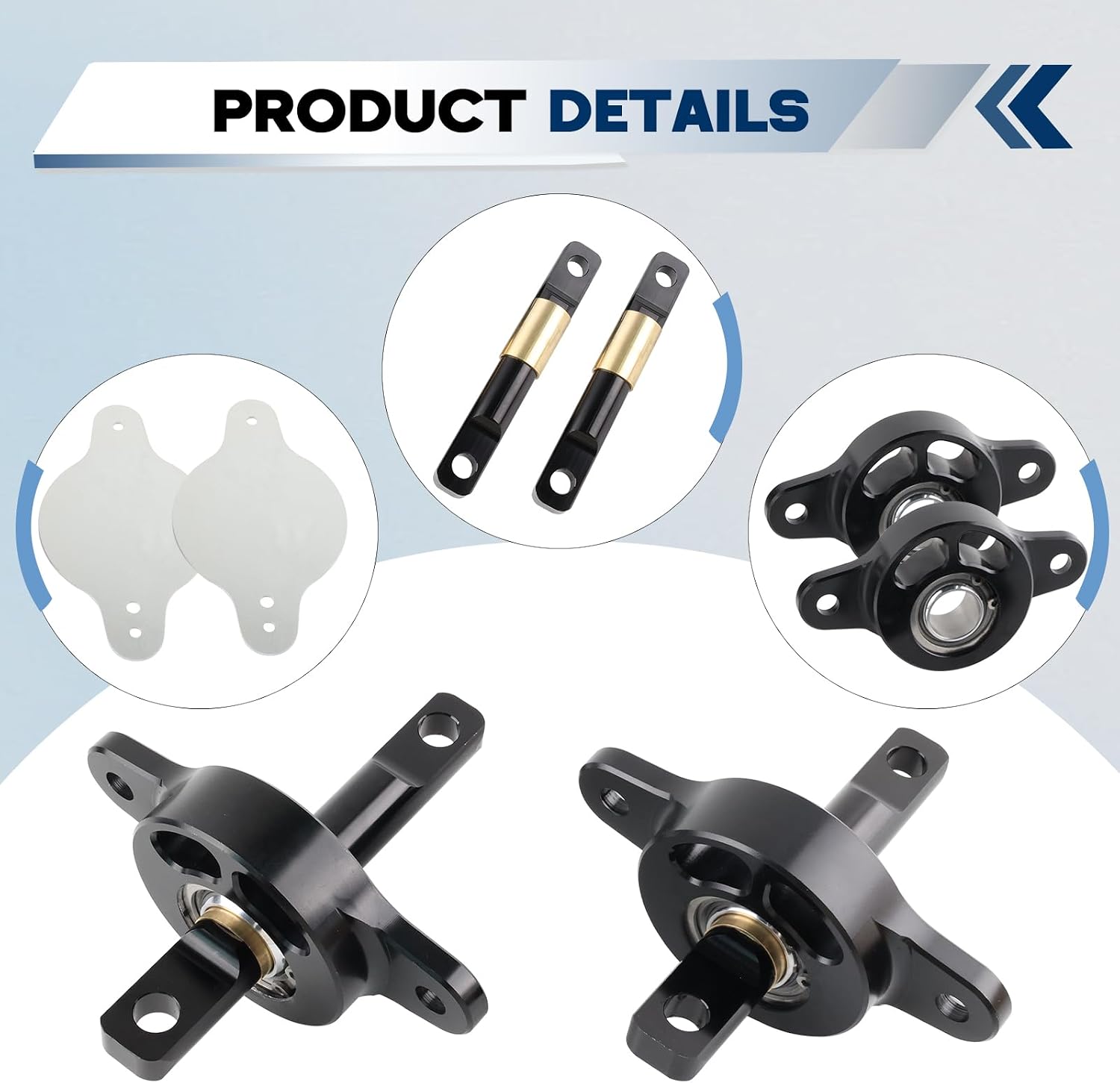 Rear Trailing Arm Spherical Bearing Kit Compatible With Civic 1988-2000 Integra 1989-2001 CRX 1988-1991 Black