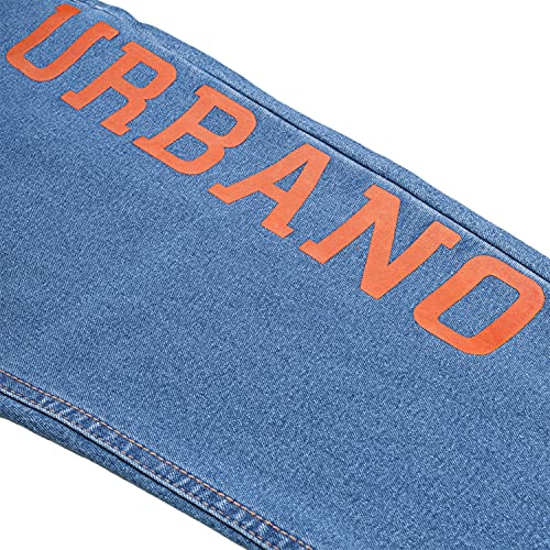 Image of Urbano Fashion Men's Printed Jogger Jeans Slim Fit Stretch