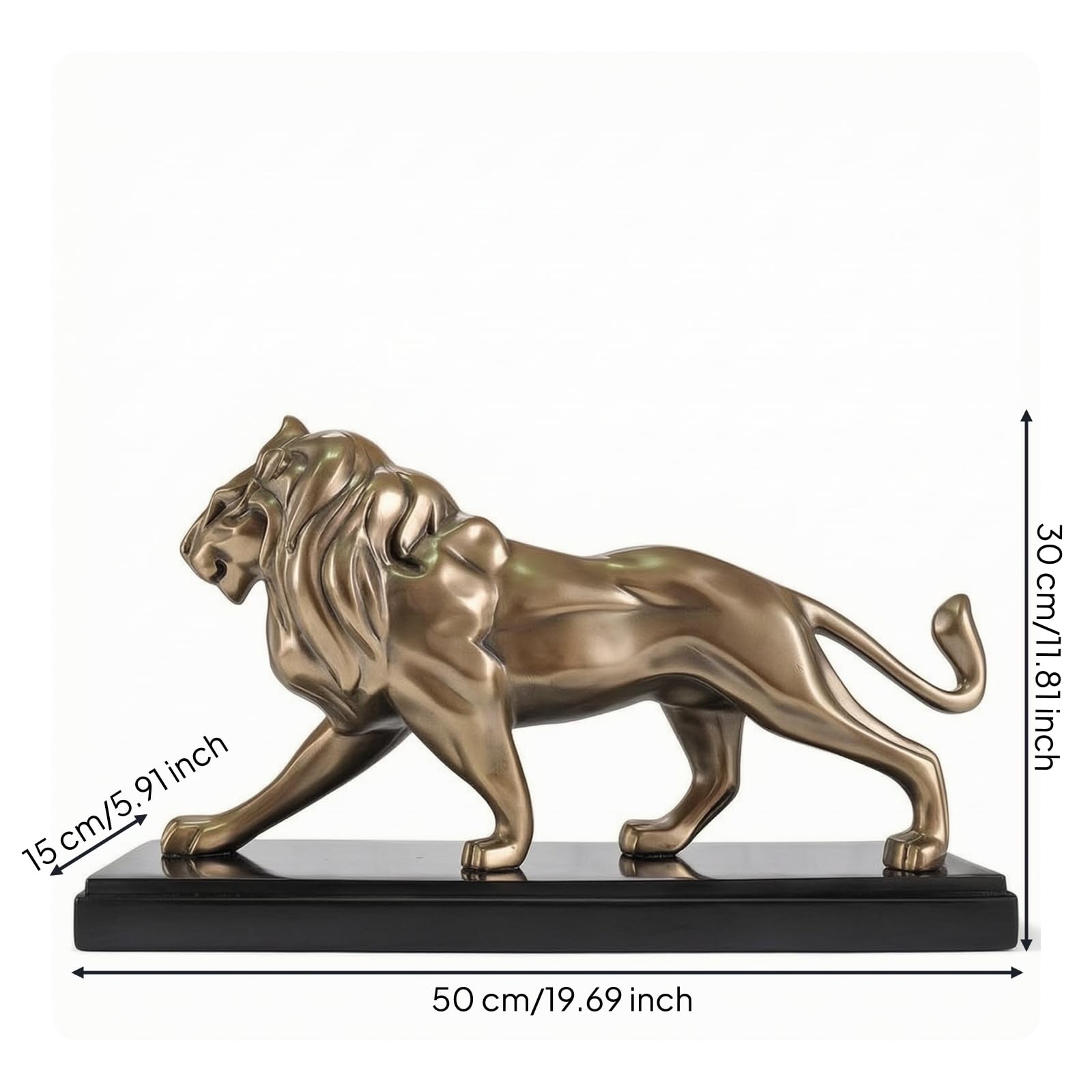 F Fityle Estatua de Caballo de Bronce Estatua Escultura Figura Ornamento Artística con Base Elegante para Colocación Estable Adecuada para Mesa de Oficina Librería Entrada