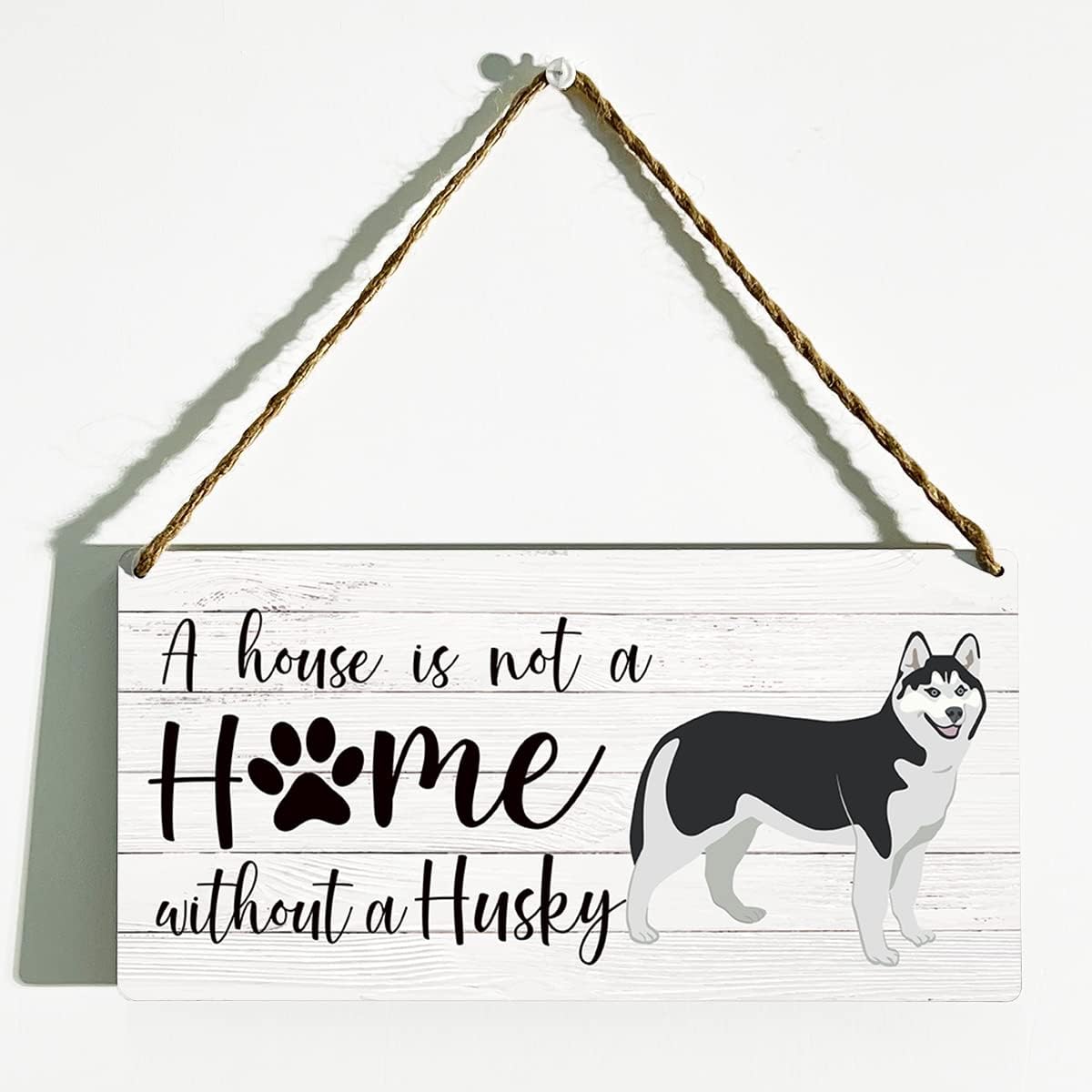 Funny Dog Pet Wood Sign for Front Door, A House is