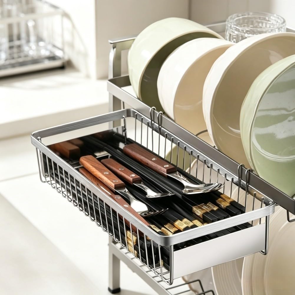 Soporte para cubiertos de pared gancho cocina plata
