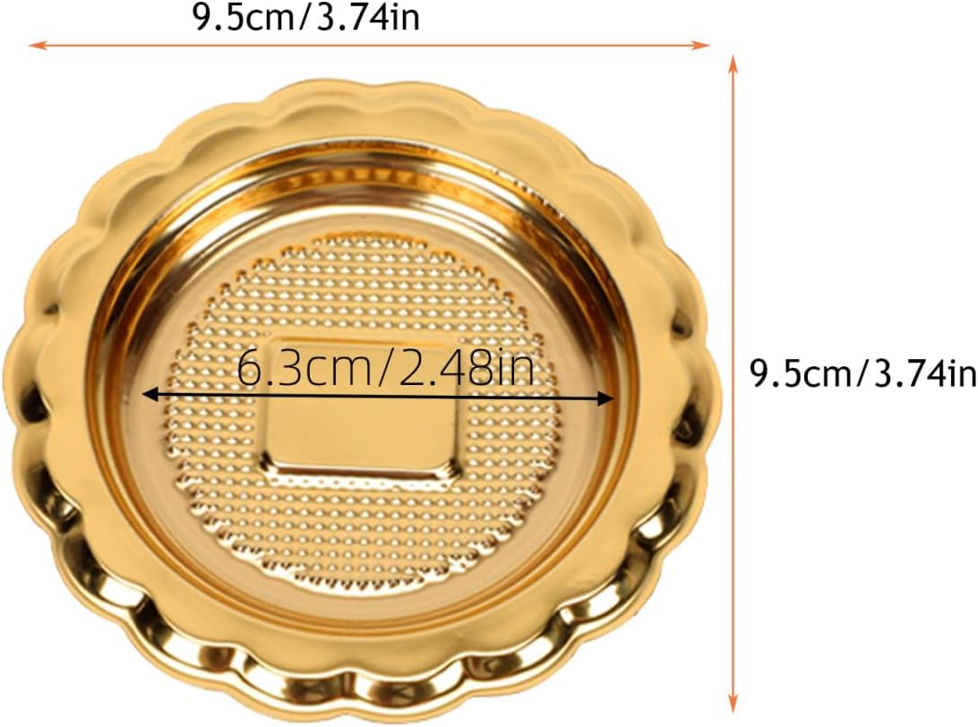 Hemoton 20Pcs Mini Round Gold Cake Boards 2.5 Inch Plastic Cake Pads for Mousse Desserts Pastry Display Circles