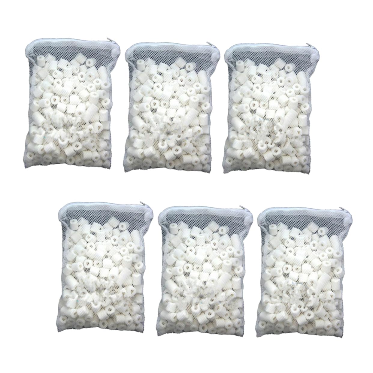 Yardwe 6 Paquetes Bola Bio carbón Activado Filtro Acuario Bola Bio Medios filtrantes para peceras Natural Elements Anillo cerámica Bio porosa Poroso Bola biológica Equipo