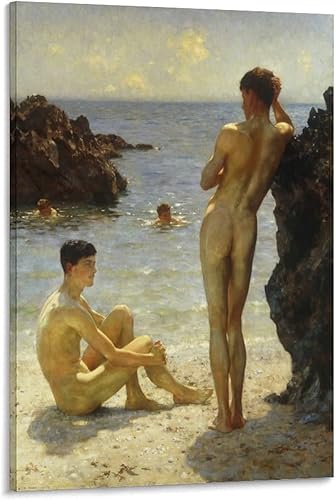Henry Scott Tuke - Póster decorativo de 1923, para sala de estar, dormitorio, 20 x 30 pulgadas