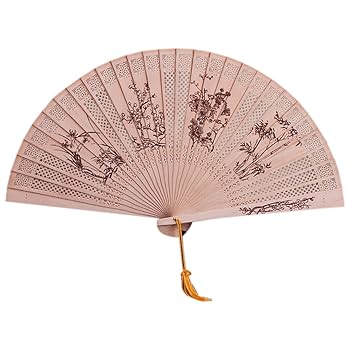 Amazon.co.jp: お香 白檀 手作り扇子 彫刻 木製扇子 中国風