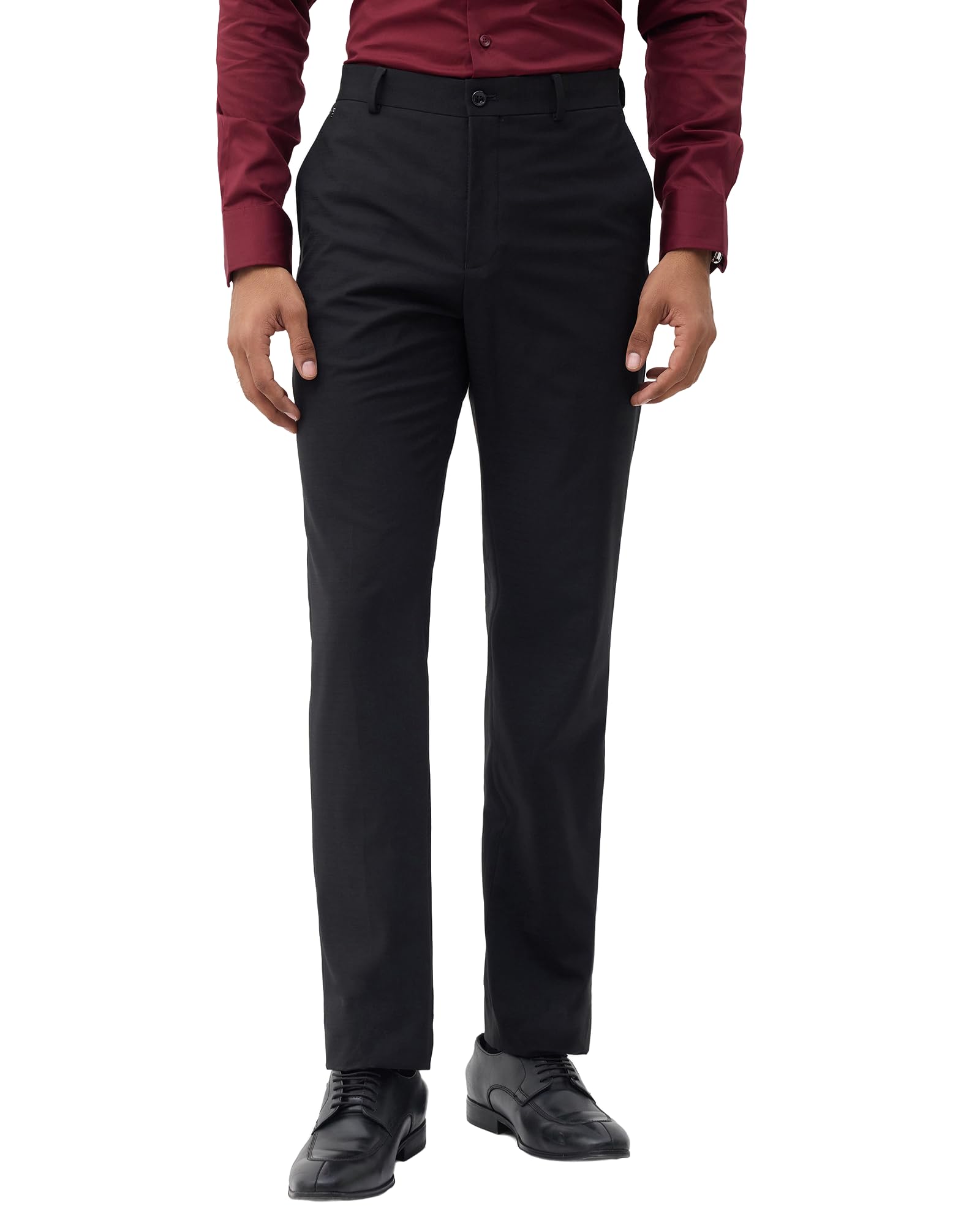 blackberrys Men Checkered Slim Fit Formal Trouser | Rayon Blend | Stretchable | Cross Pocket-picture-33