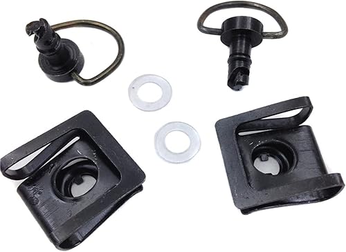 Miniatura 6 de HASkulle Piezas de motocicleta negro liberación rápida carrera estilo Dzus motocicleta 14 vuelta carenado sujetador 0.591 in D-Ring Pins 2pcs,
