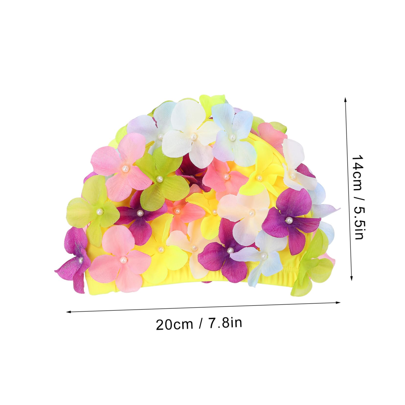 Toyvian Gorros de Natación para Mujer Flores 3D, Diseño Antideslizante en Nylon, 2 Piezas Reutilizables para Decoración Verano y Uso en Piscina o SPA