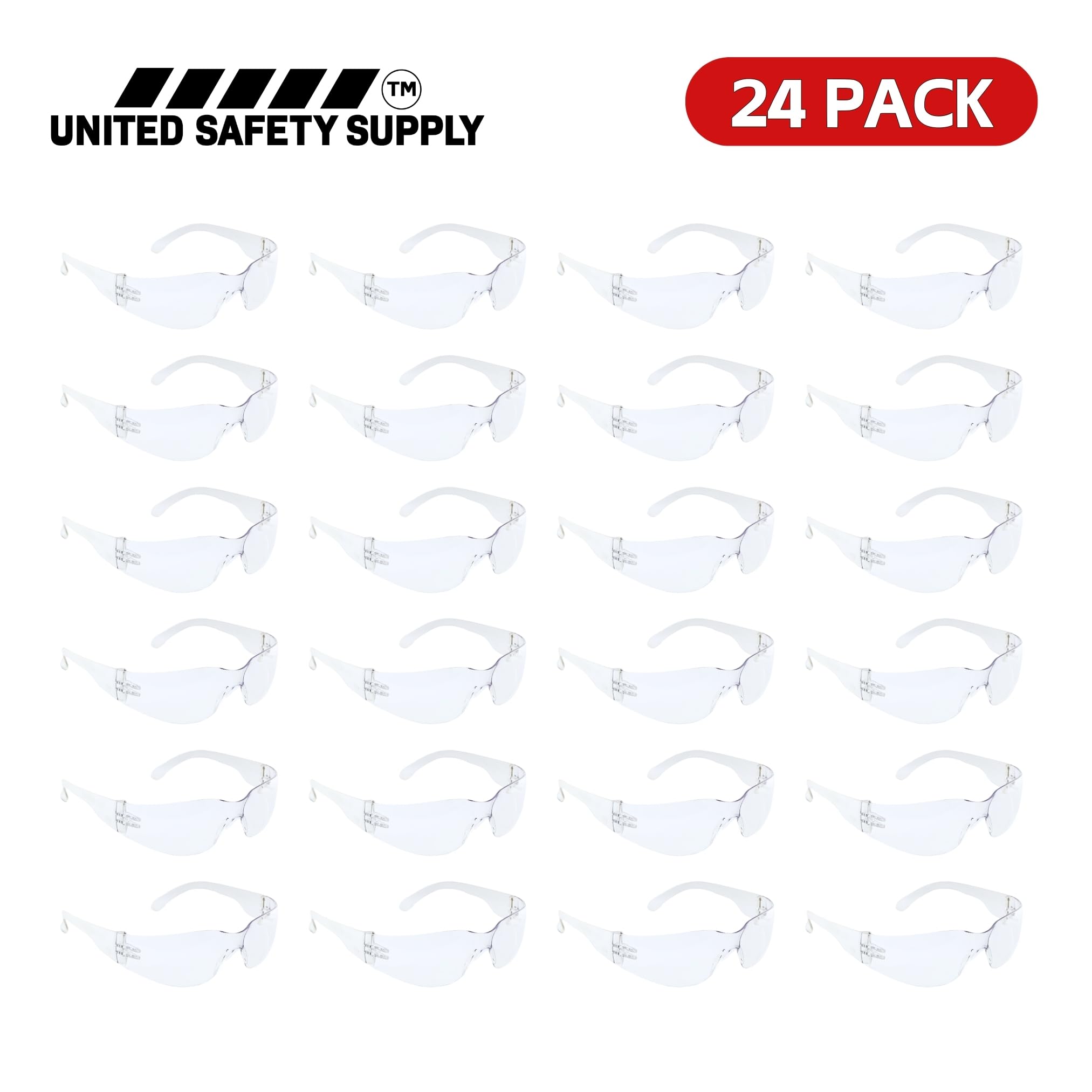 Bulk Safety Glasses - 24 Pack -2 Bulk Safety Glasses - 24 Pack -2